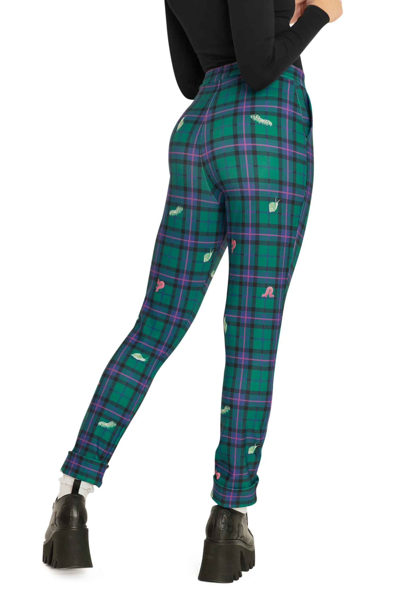 Tartan Forest Bugs Cuffed Pants - Image 2