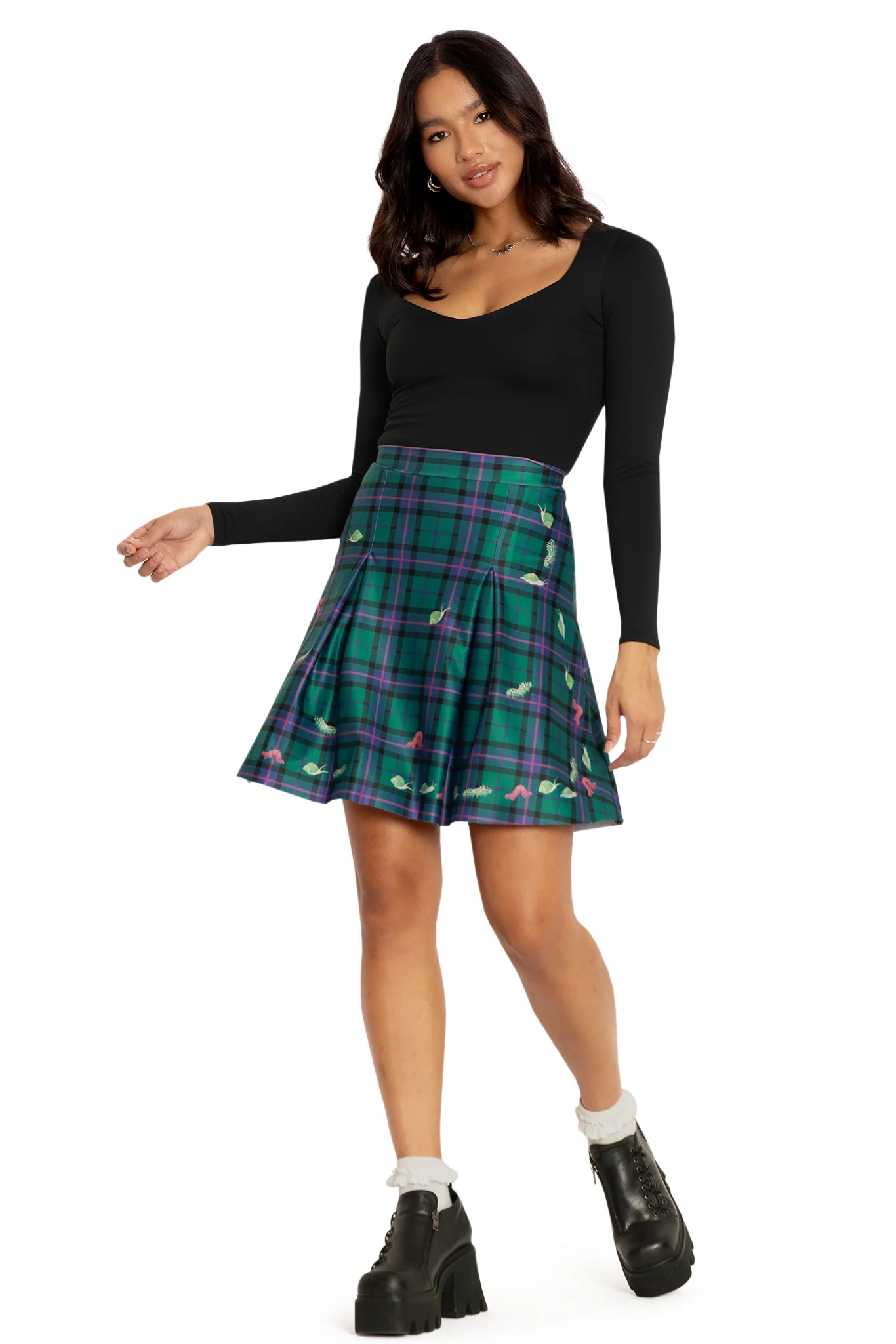 Tartan Forest Bugs School Skirt - Image 5