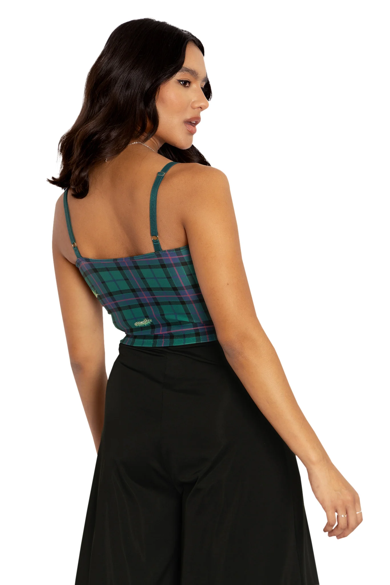 Tartan Forest Bugs Straight Neck Crop - Image 2