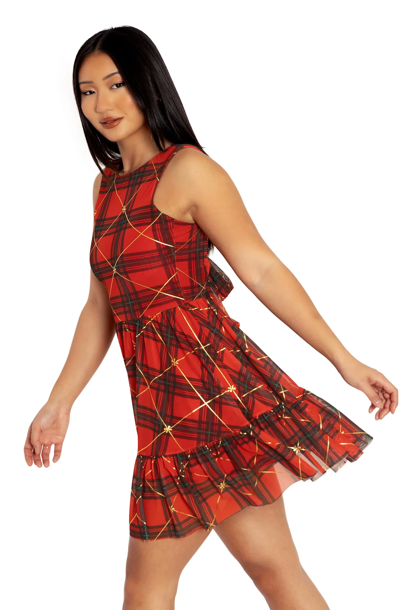 Tartan Gift Wrap Bow Back Dress - Image 6