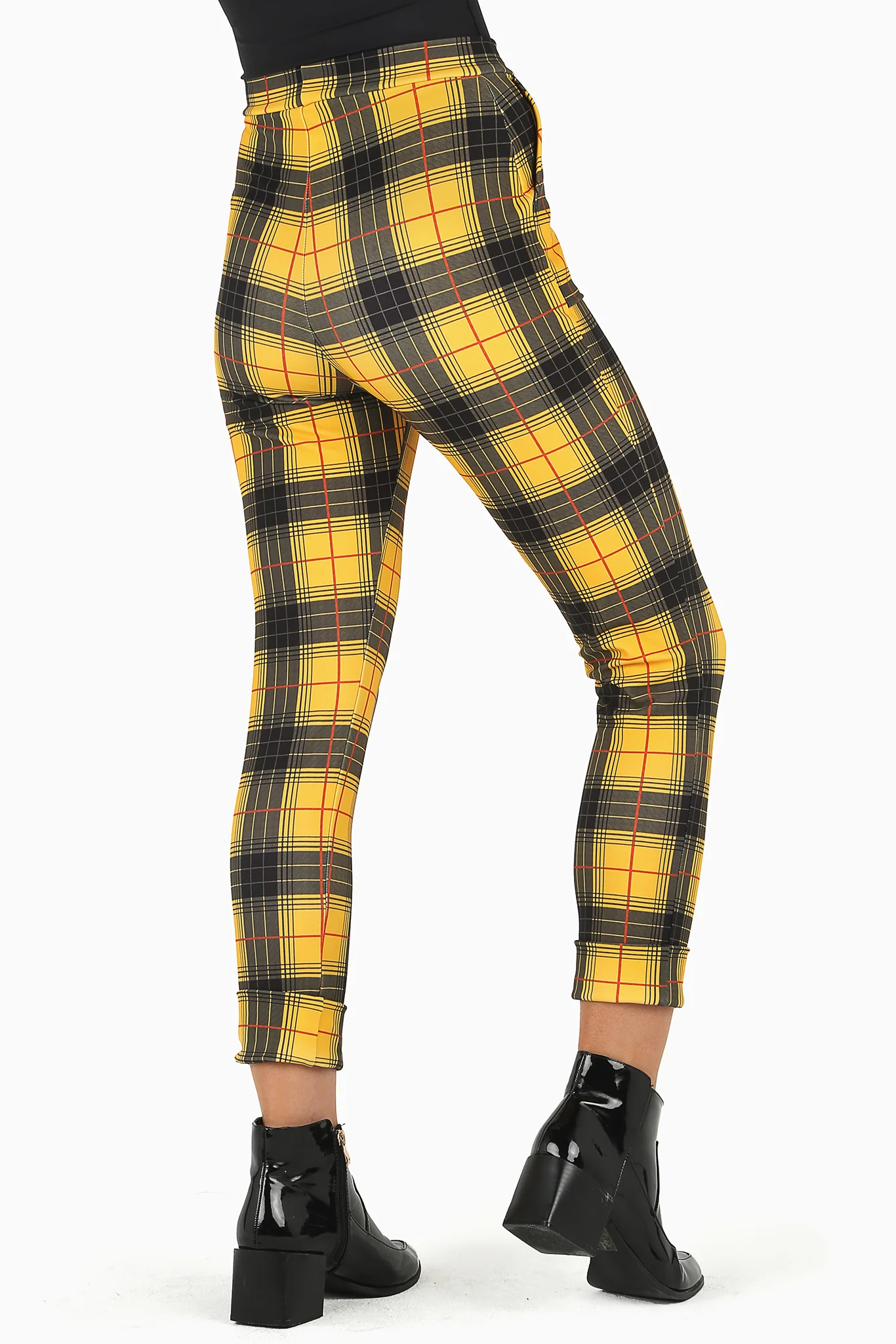 Tartan Grunge Cuffed Pants - Image 2