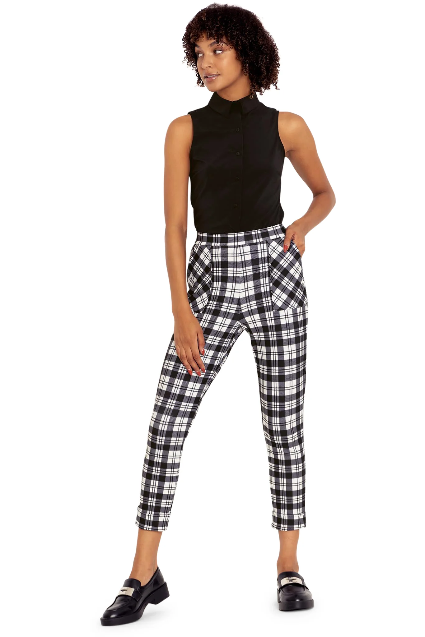 Tartan Magpie Cuffed Pants