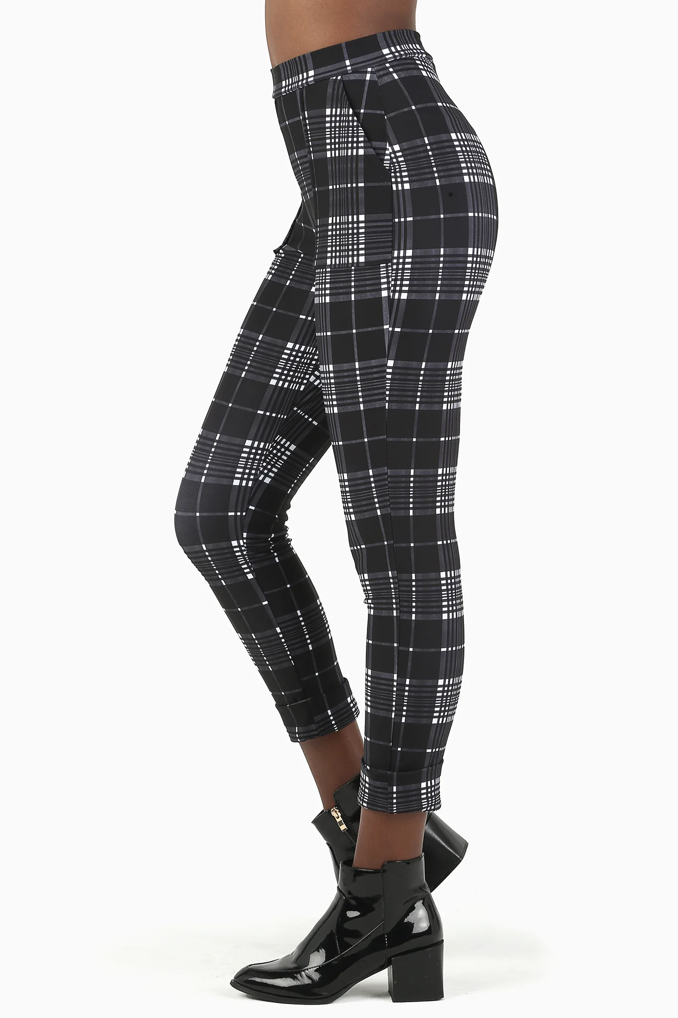 Tartan Mono Cuffed Pants - Image 3