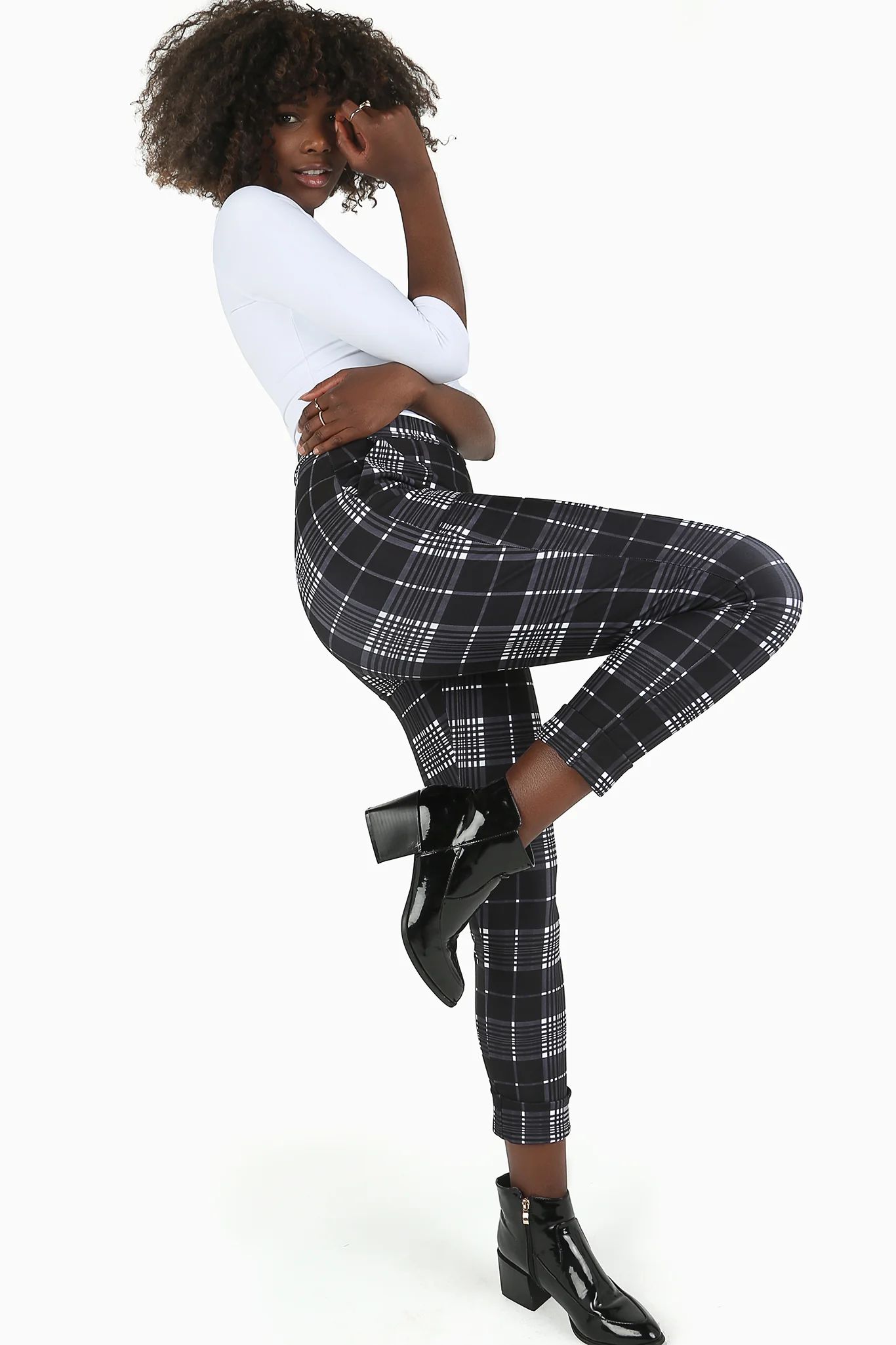 Tartan Mono Cuffed Pants - Image 6