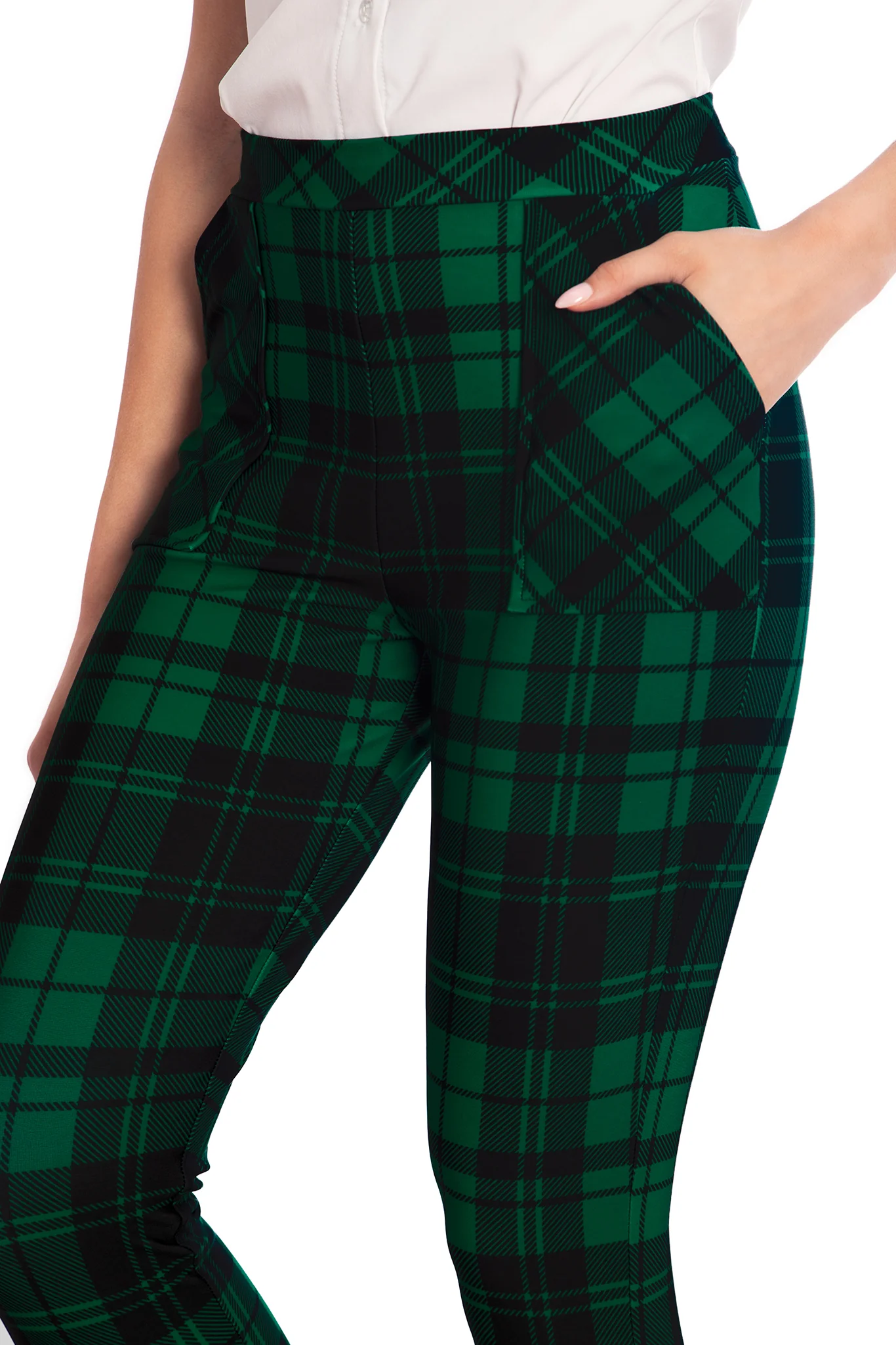 Tartan Pine Cuffed Pants - Image 4