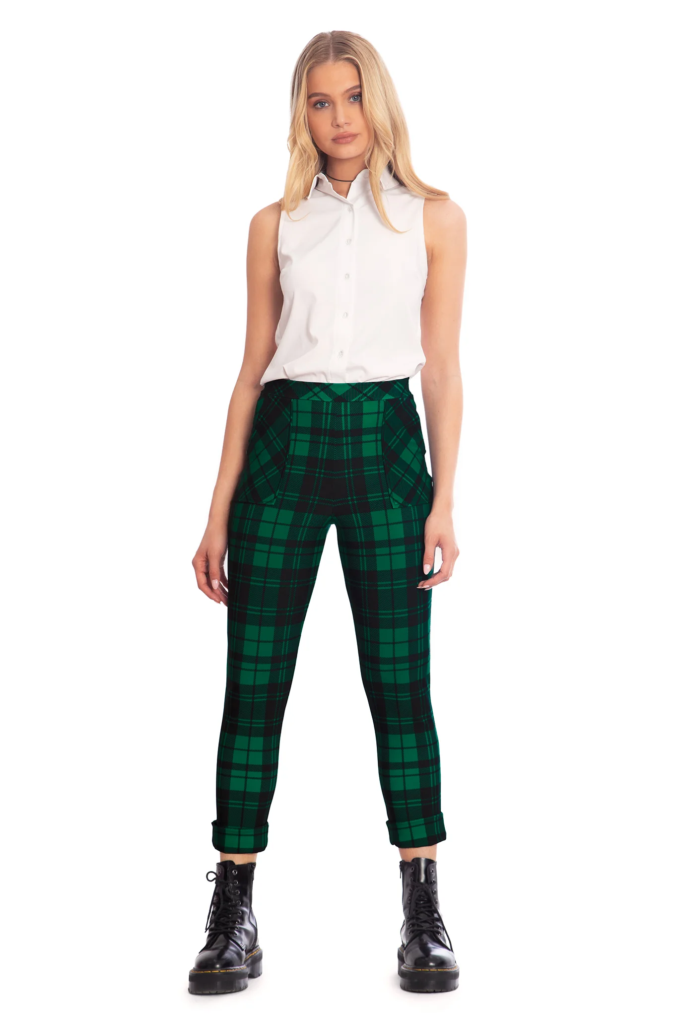 Tartan Pine Cuffed Pants - Image 6
