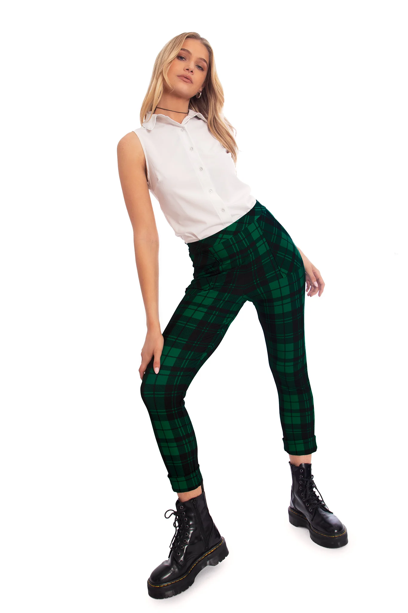 Tartan Pine Cuffed Pants - Image 7