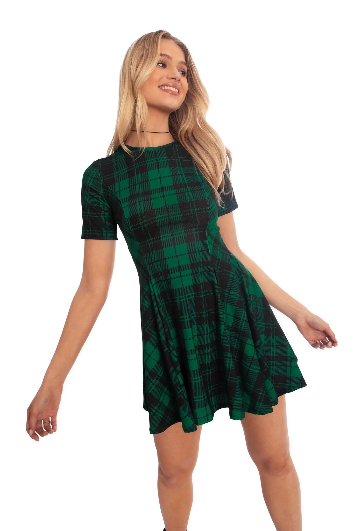 Tartan Pine Evil Tee Dress - Image 8