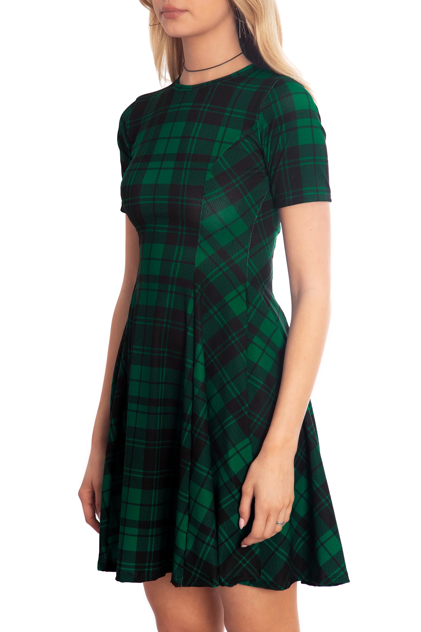 Tartan Pine Longline Evil Tee Dress - Image 5