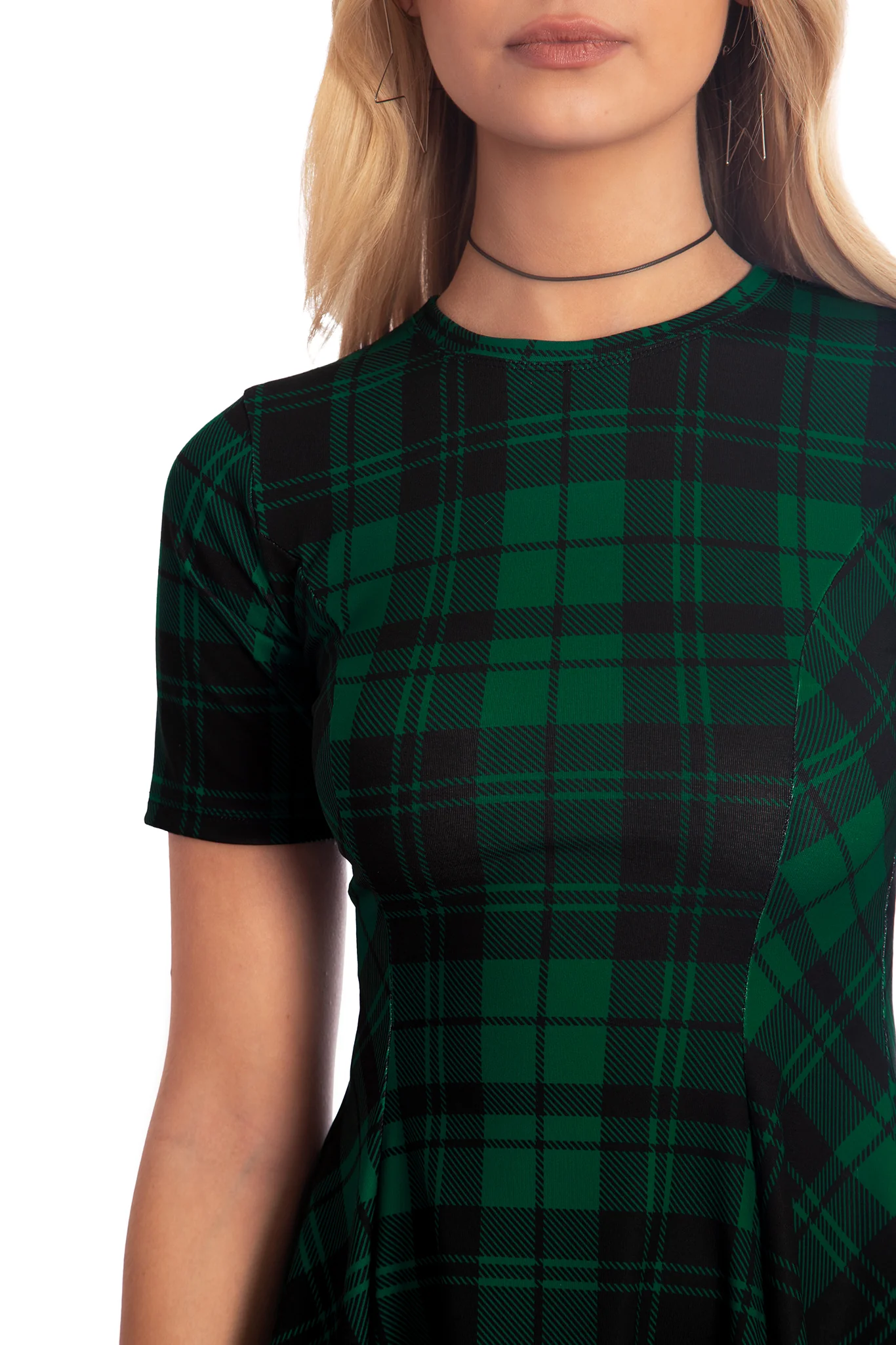 Tartan Pine Longline Evil Tee Dress - Image 6