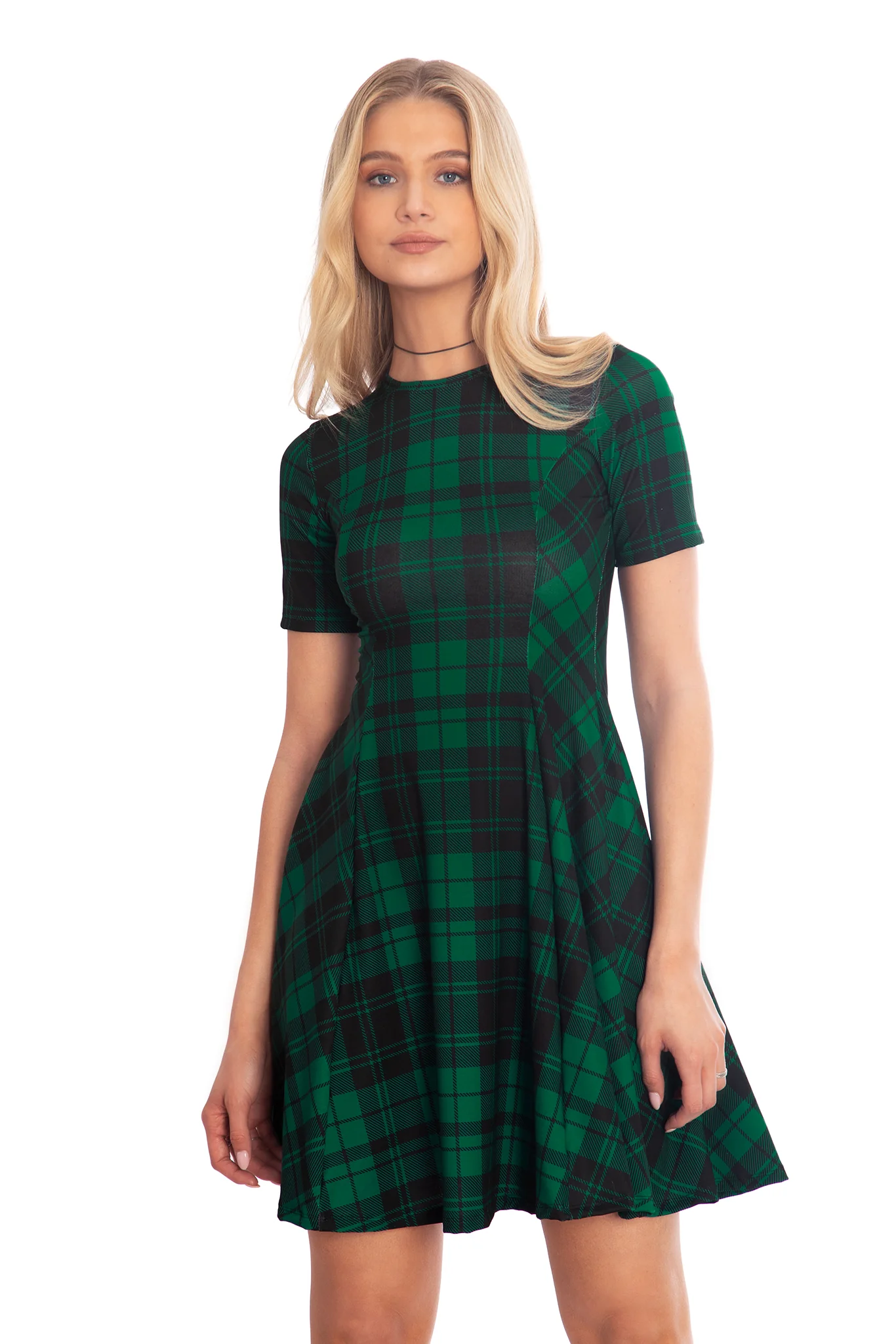 Tartan Pine Longline Evil Tee Dress - Image 7