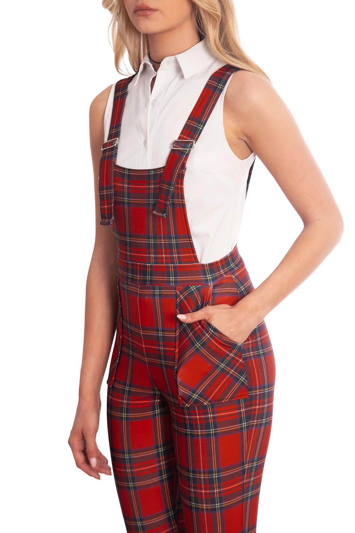 Tartan Red Overalls - Image 3