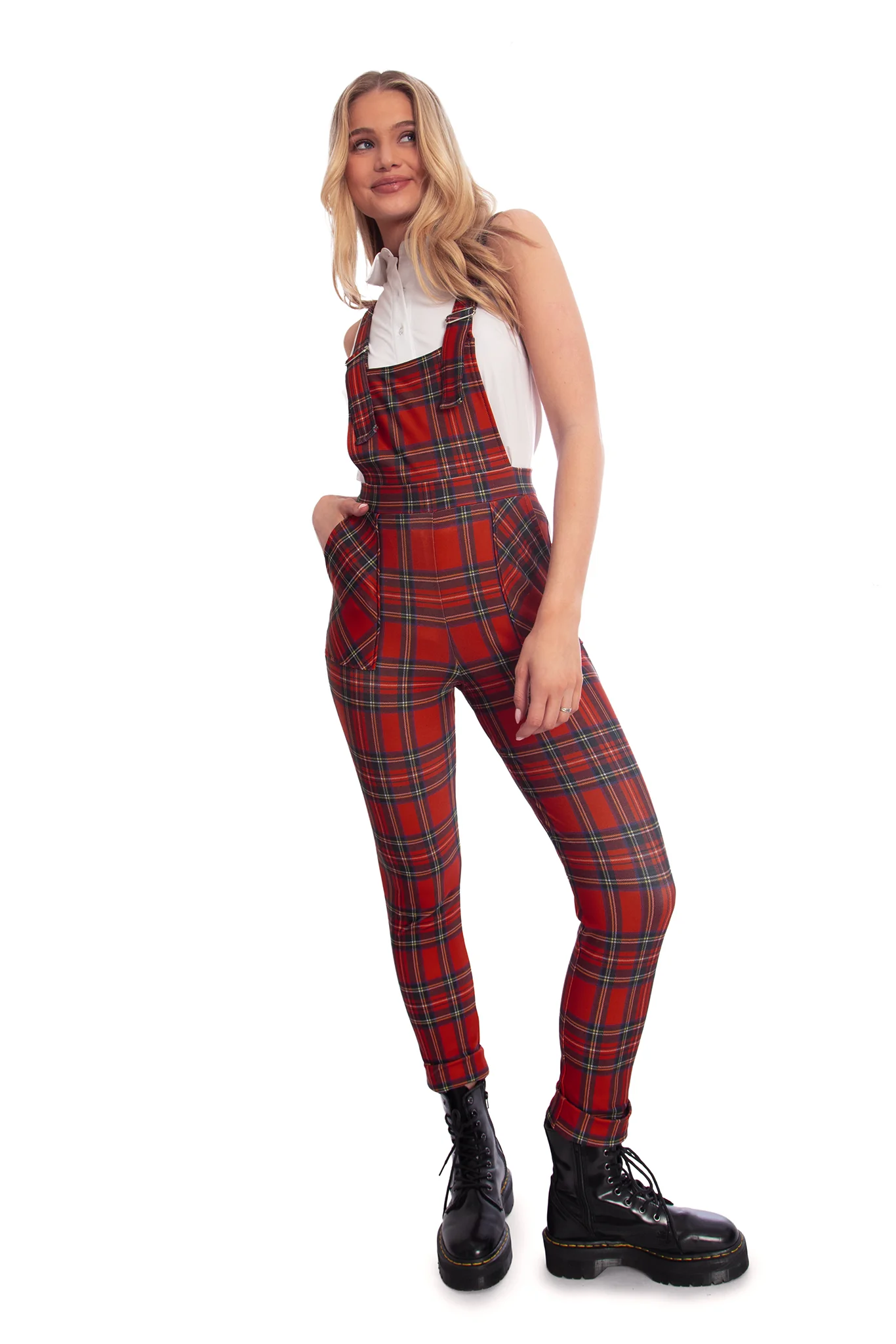 Tartan Red Overalls - Image 8