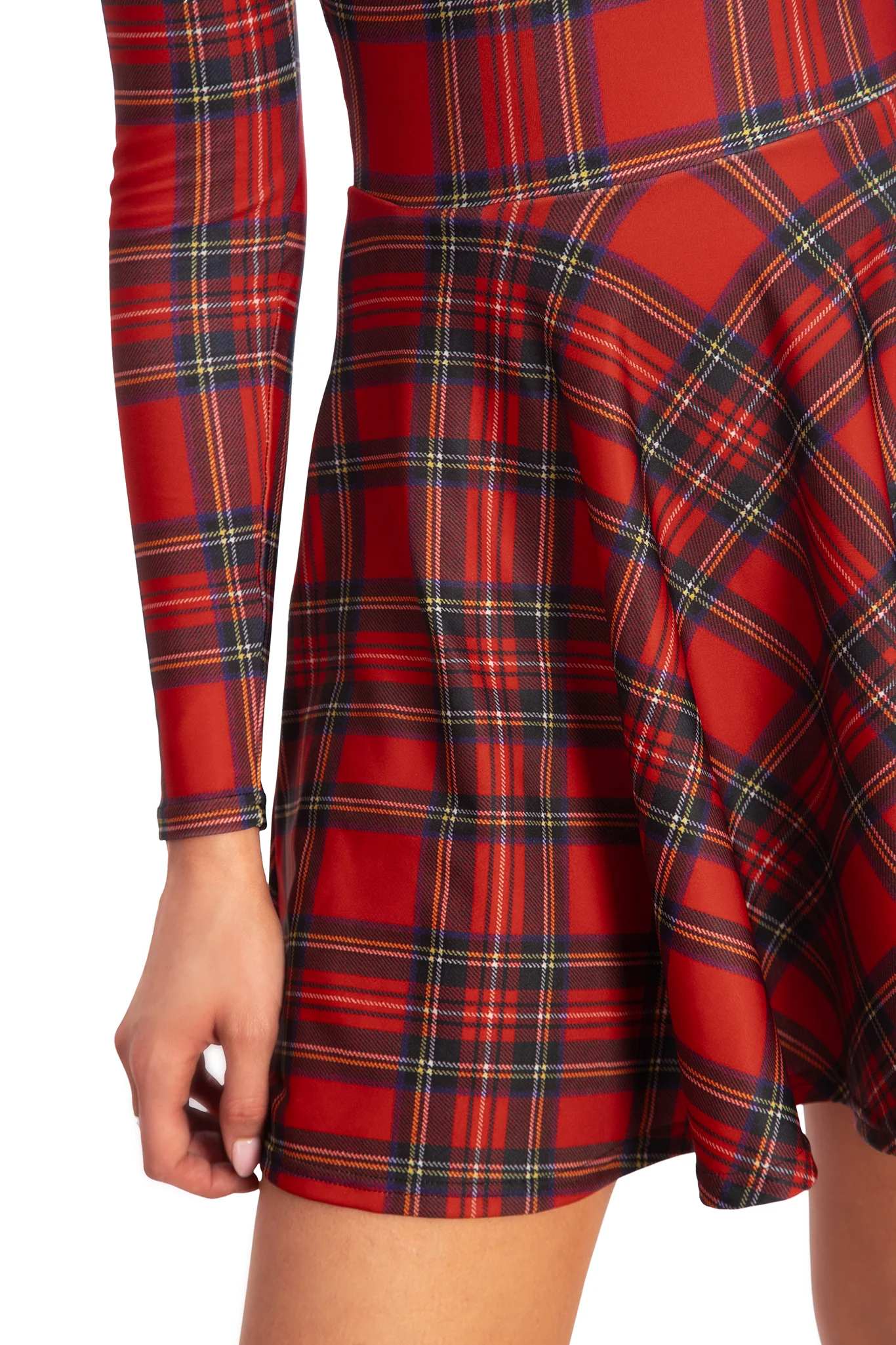 Tartan Red Toastie Long Sleeve Skater Dress - Image 6
