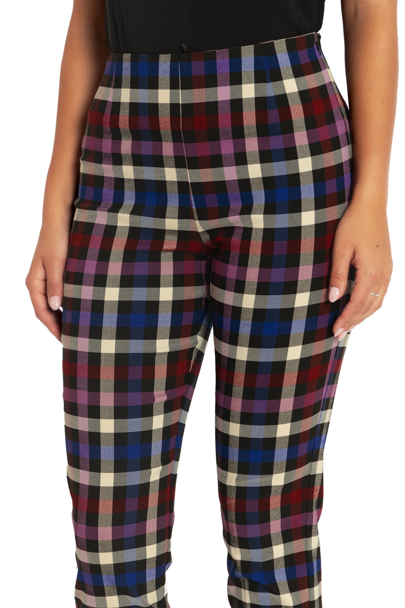 Tartan Static Cigarette Pants - Image 3