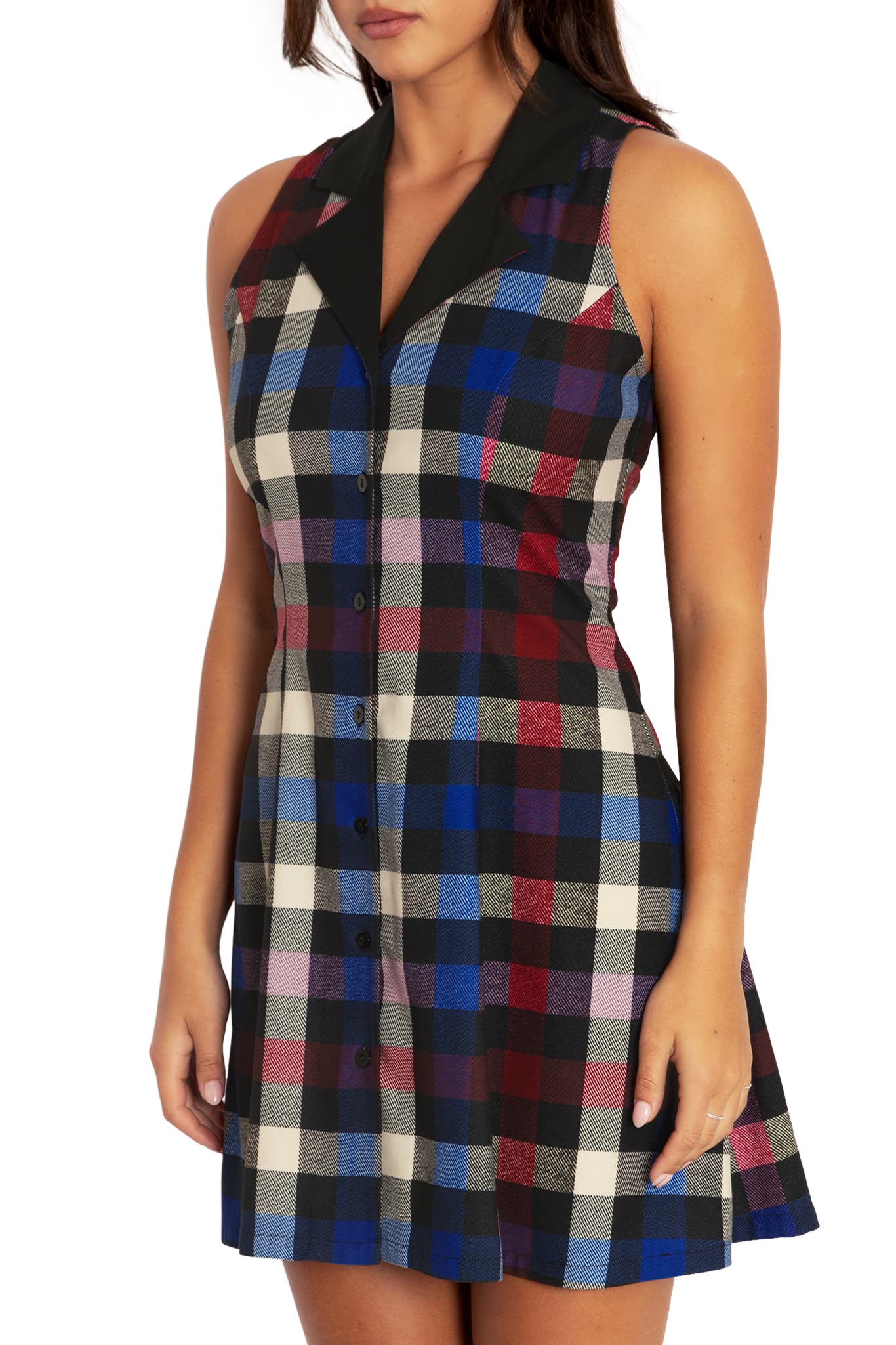Tartan Static Corset Back Shirt Dress - Image 3