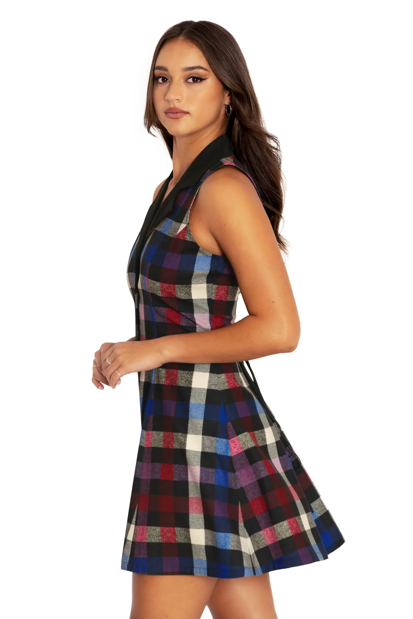 Tartan Static Corset Back Shirt Dress - Image 5