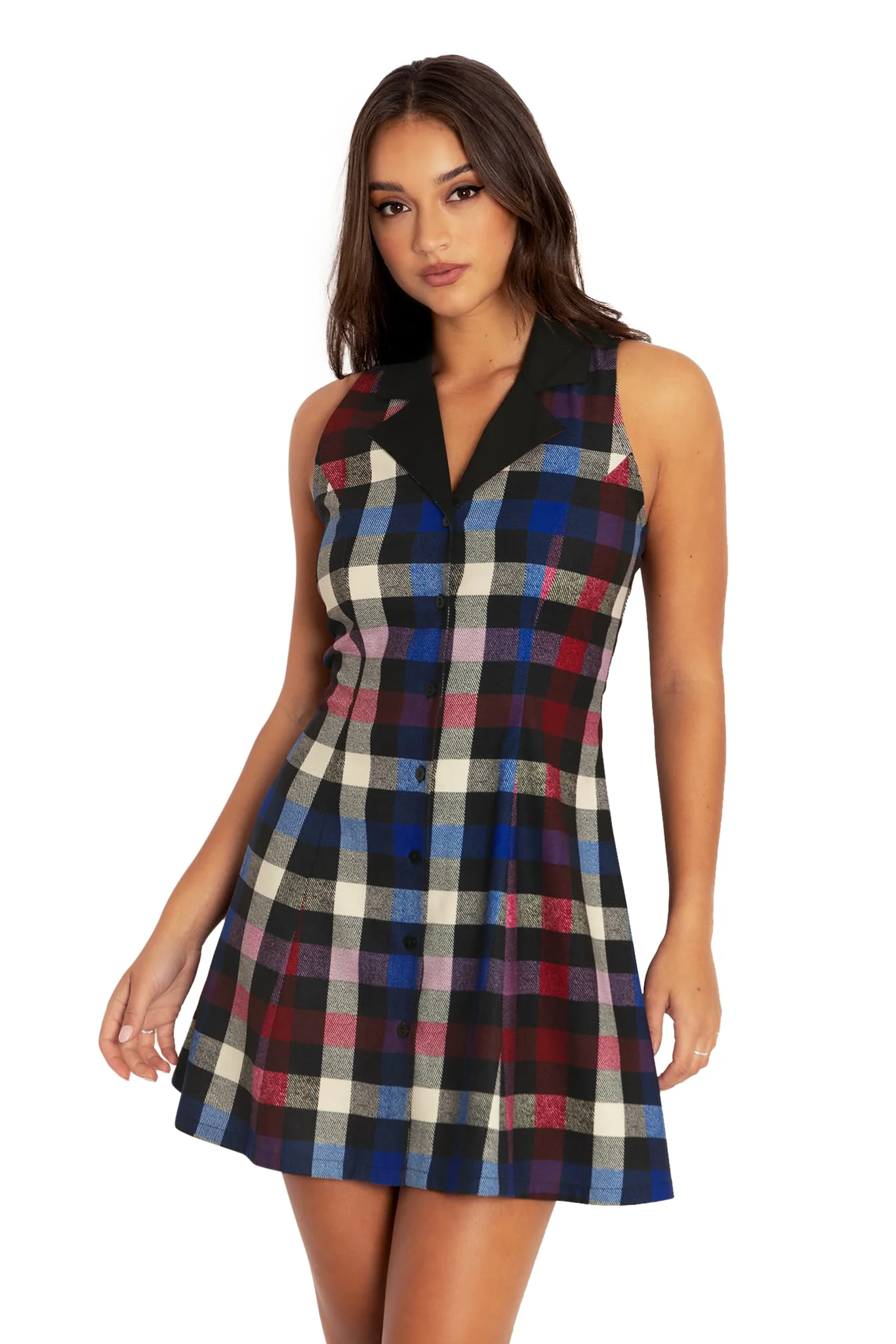Tartan Static Corset Back Shirt Dress - Image 6