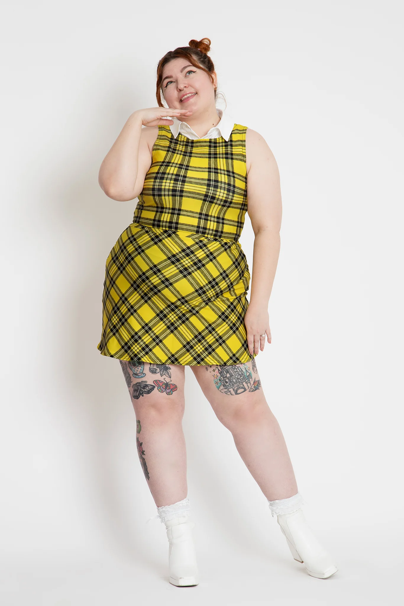 Tartan Yellow A-Line Skirt - Image 4