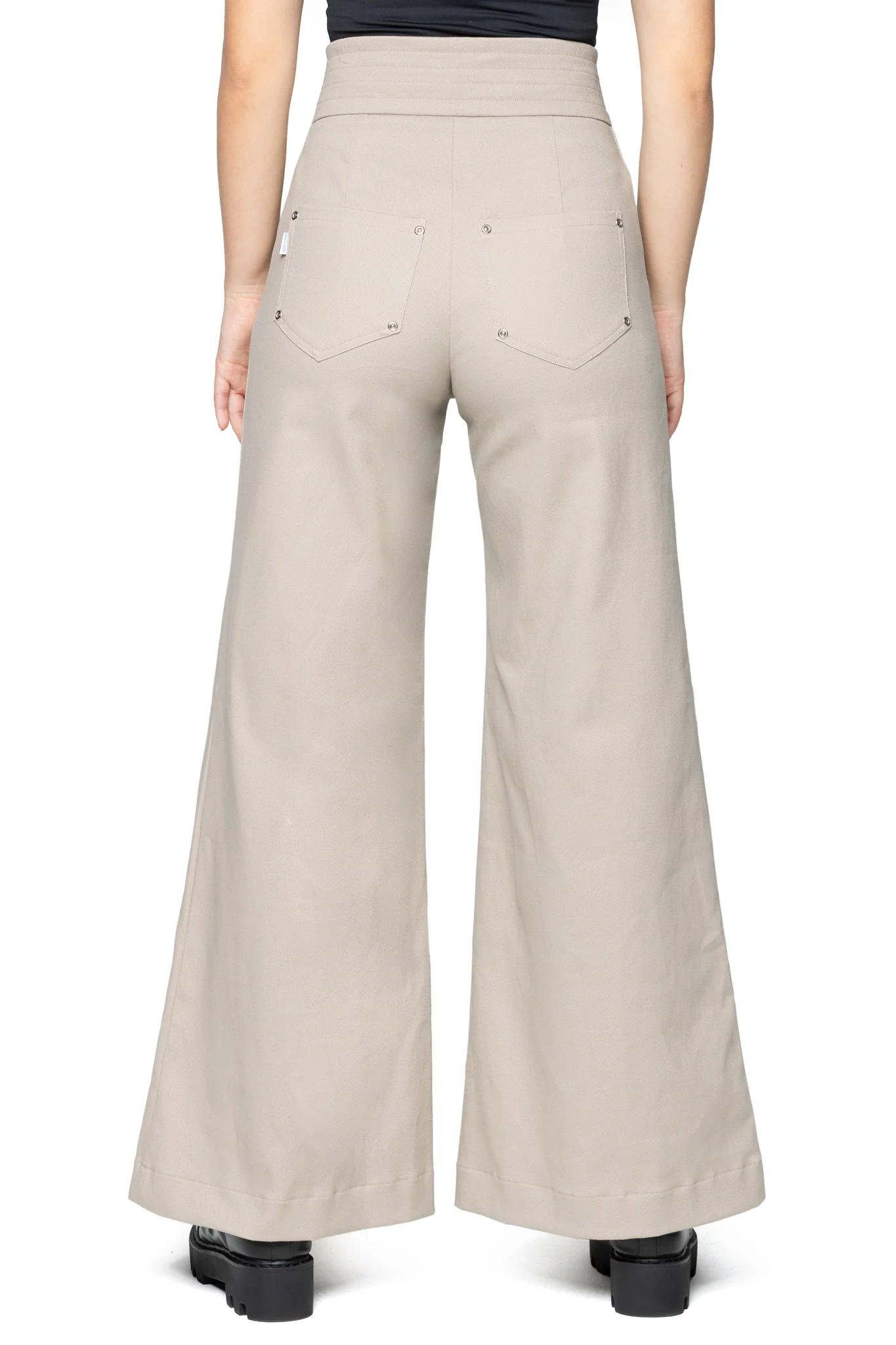 Taupe Sweeper Wide Leg Pants - Image 2