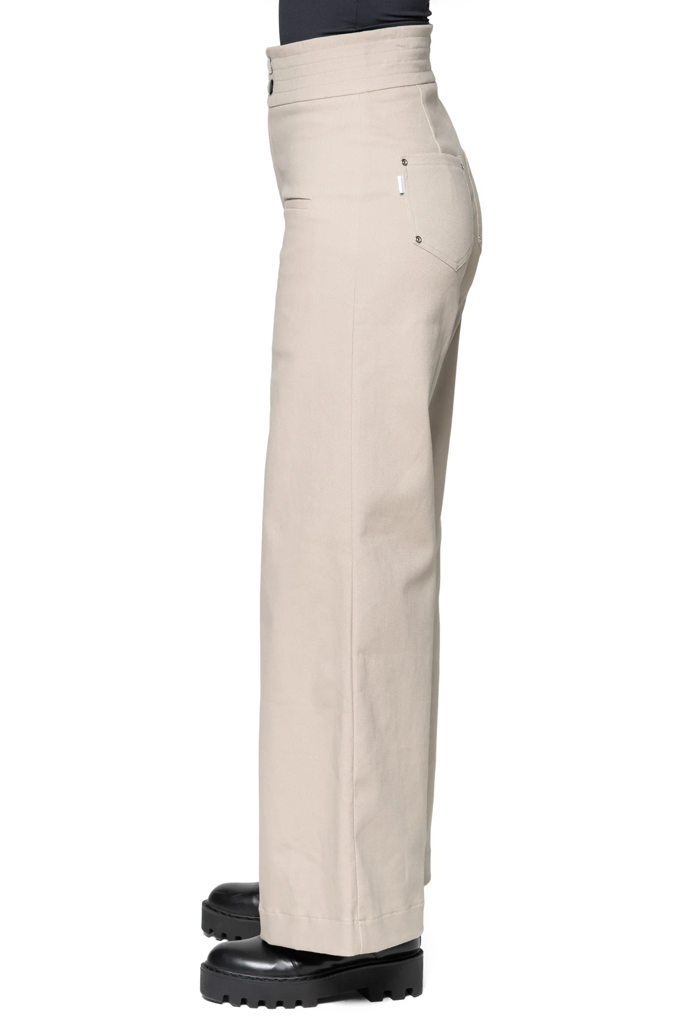 Taupe Sweeper Wide Leg Pants - Image 3
