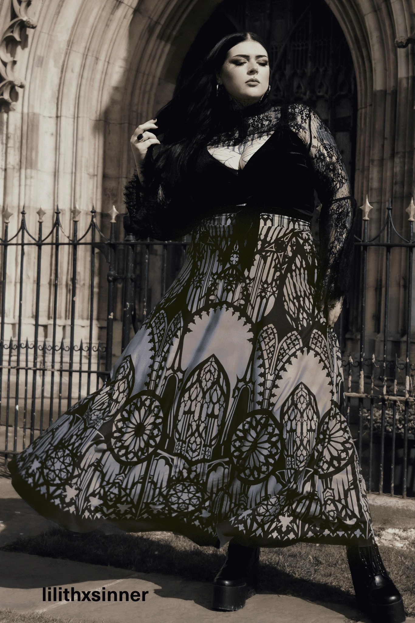 The Cathedral's Veil Maxi Skirt - Image 8
