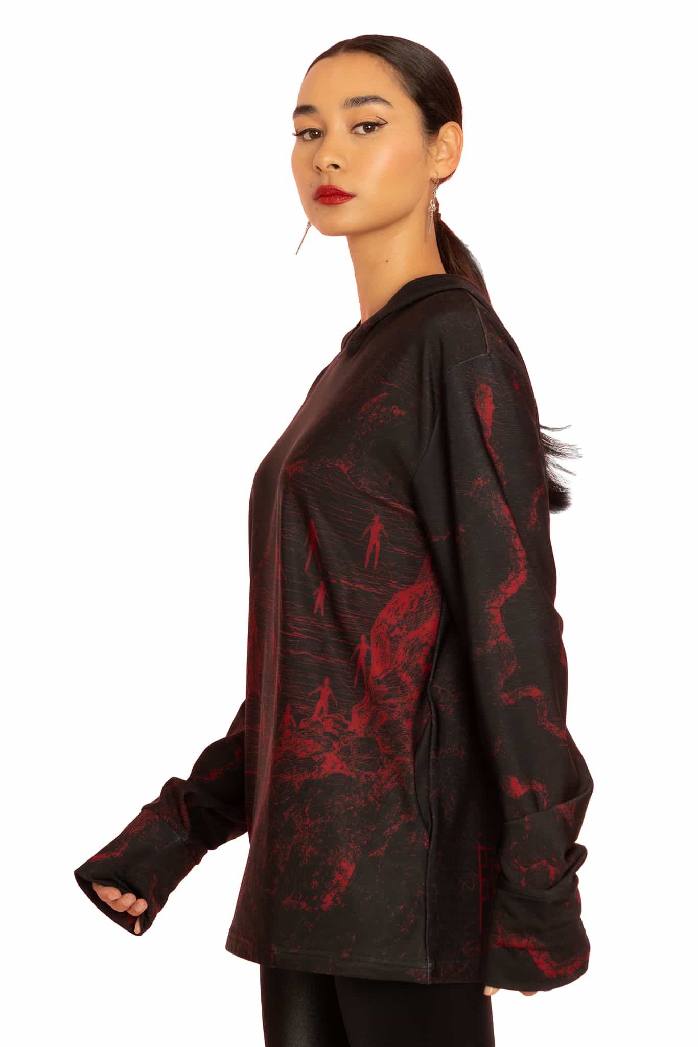 The Enigma of Amigara Fault Oversized Hoodie Sweater - Image 6