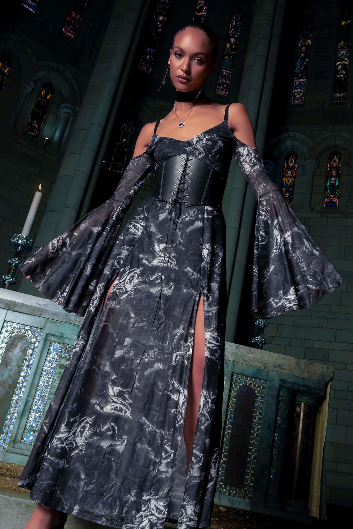 The Fall Of The Rebel Angels Off The Shoulder Maxi Dress - Image 5