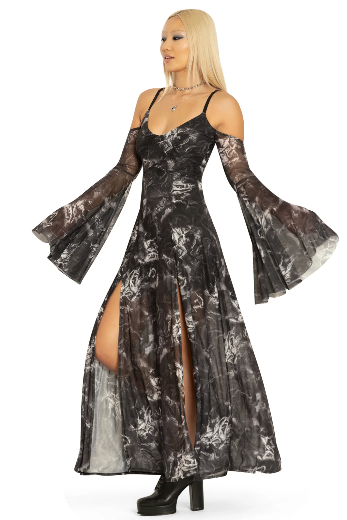 The Fall Of The Rebel Angels Off The Shoulder Maxi Dress - Image 6