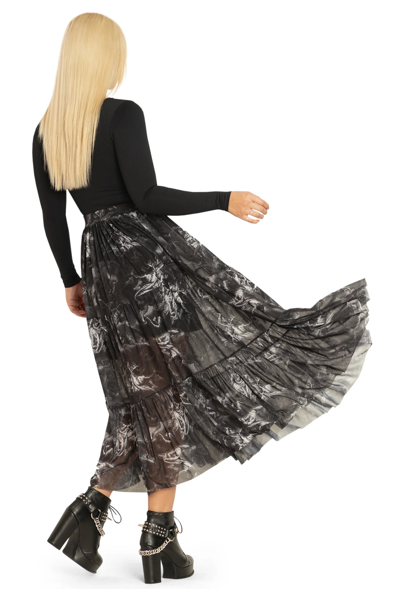 The Fall Of The Rebel Angels Tiered Midaxi Skirt - Image 2