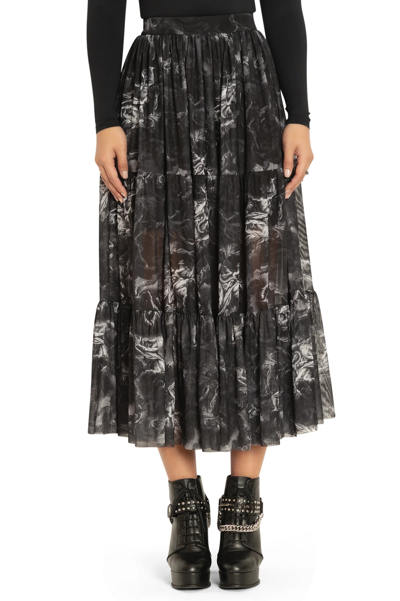 The Fall Of The Rebel Angels Tiered Midaxi Skirt - Image 6