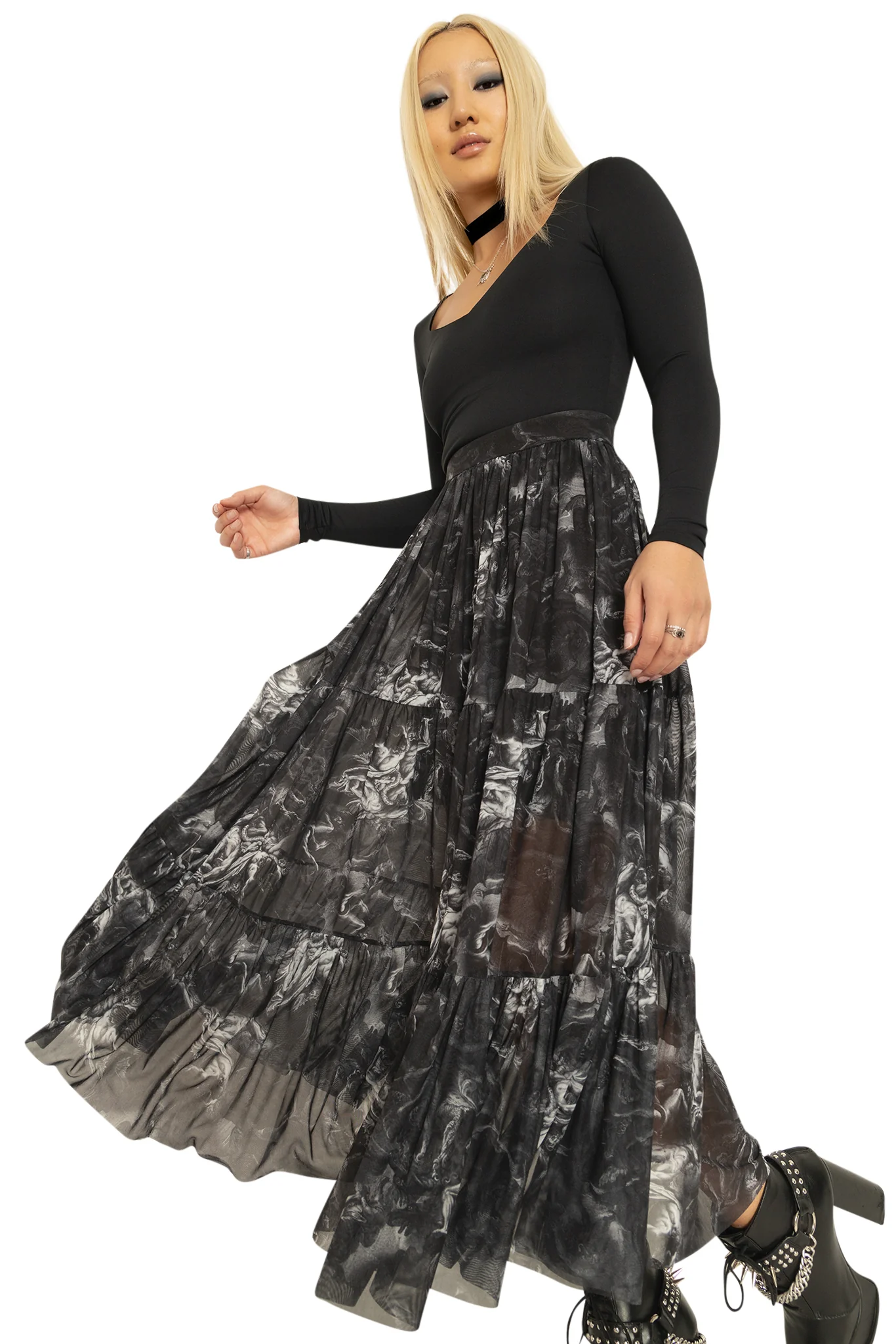 The Fall Of The Rebel Angels Tiered Midaxi Skirt - Image 7