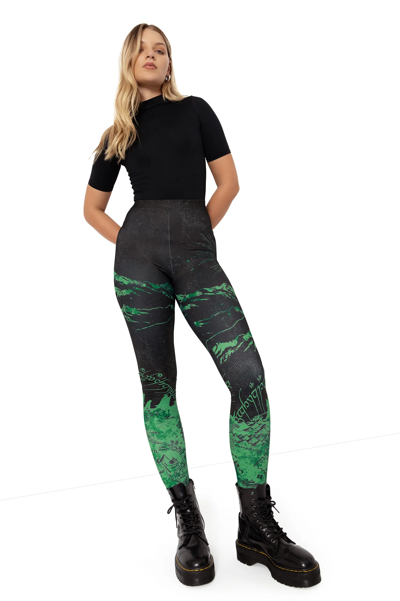 The Fellowship Of The Ring High Waisted Matte Finish Leggings - Image 7