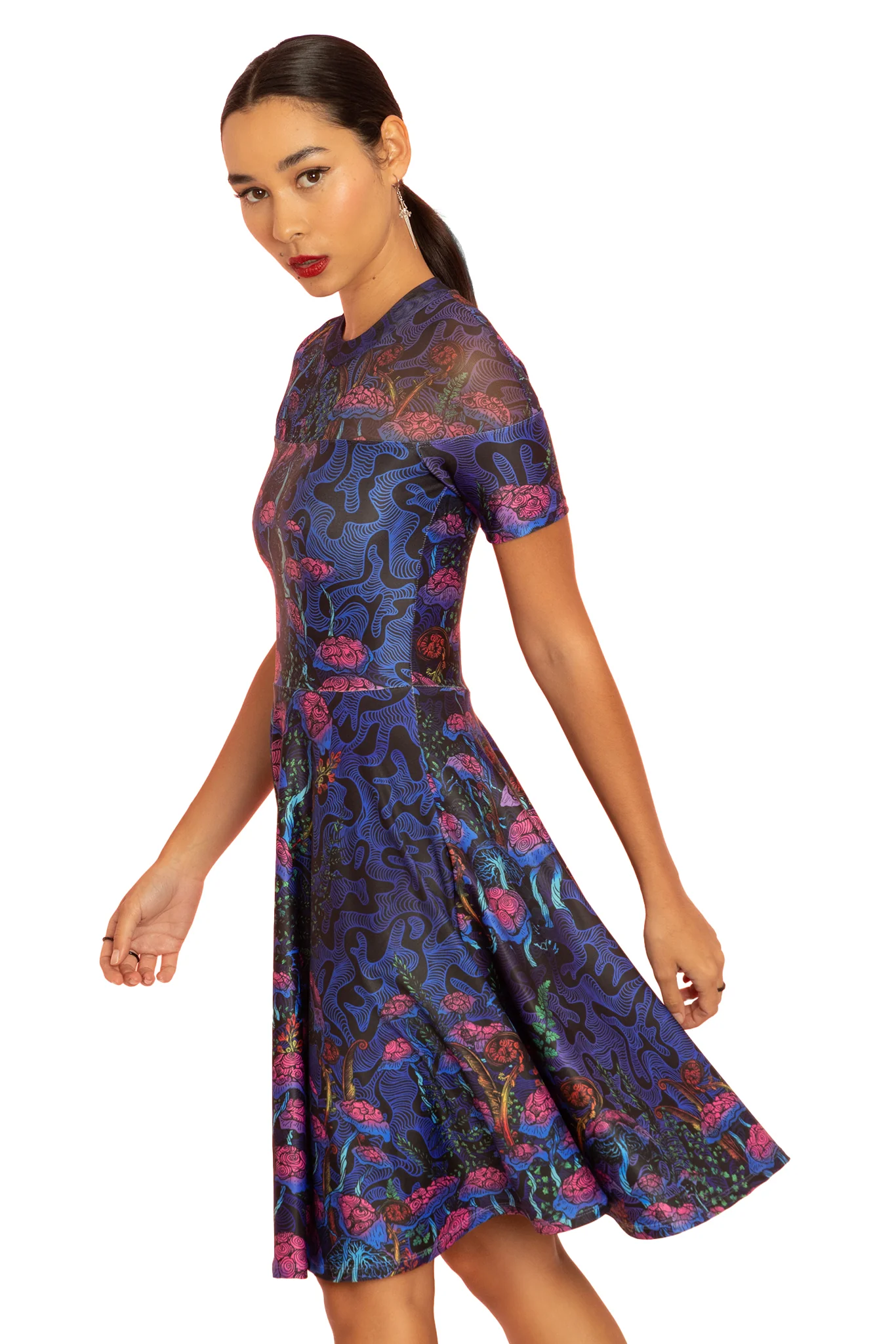 The Garden of Nutrients Sheer Splice Longline Dress - Image 3
