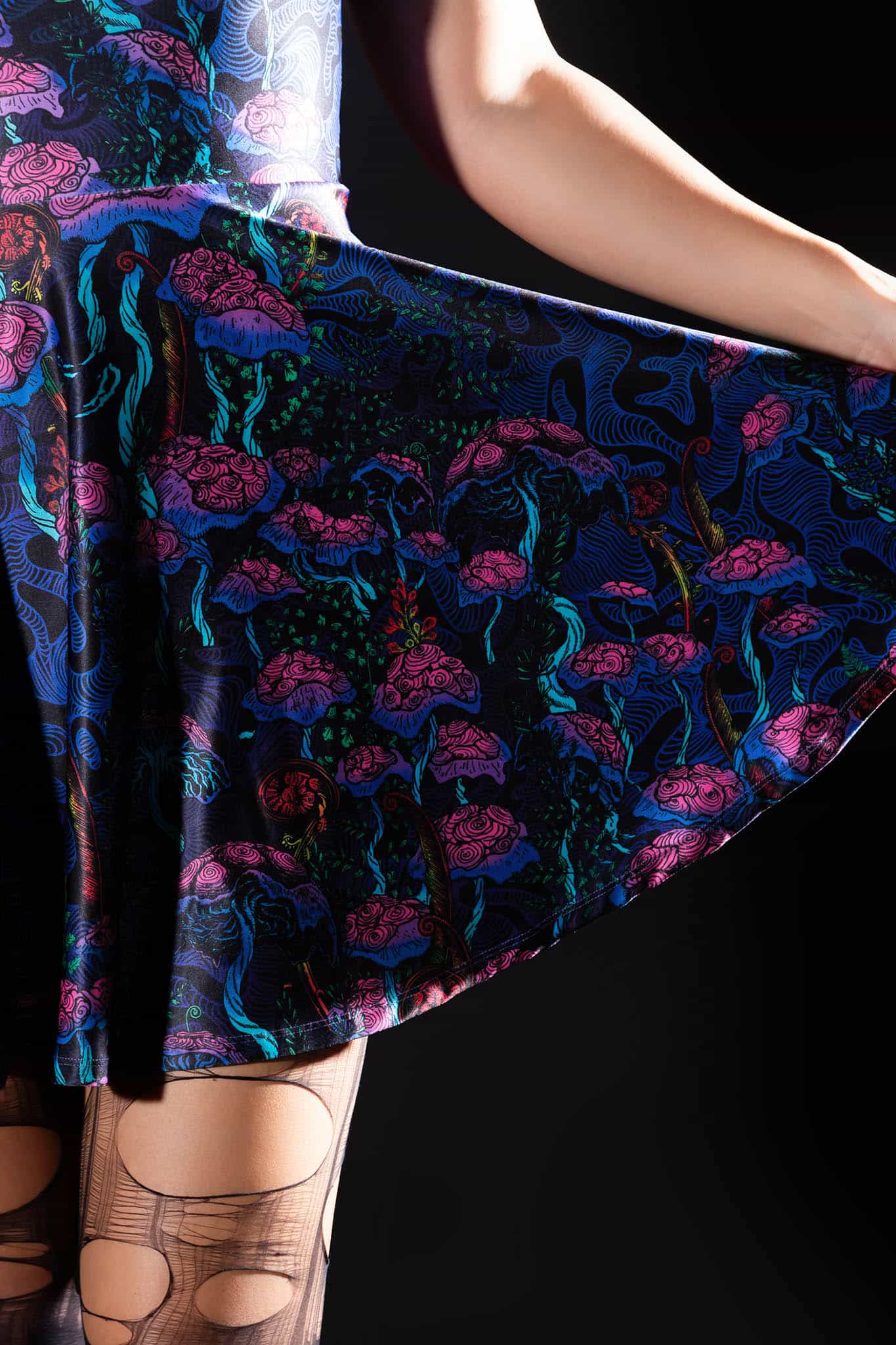 The Garden of Nutrients Sheer Splice Skater Dress - Image 6