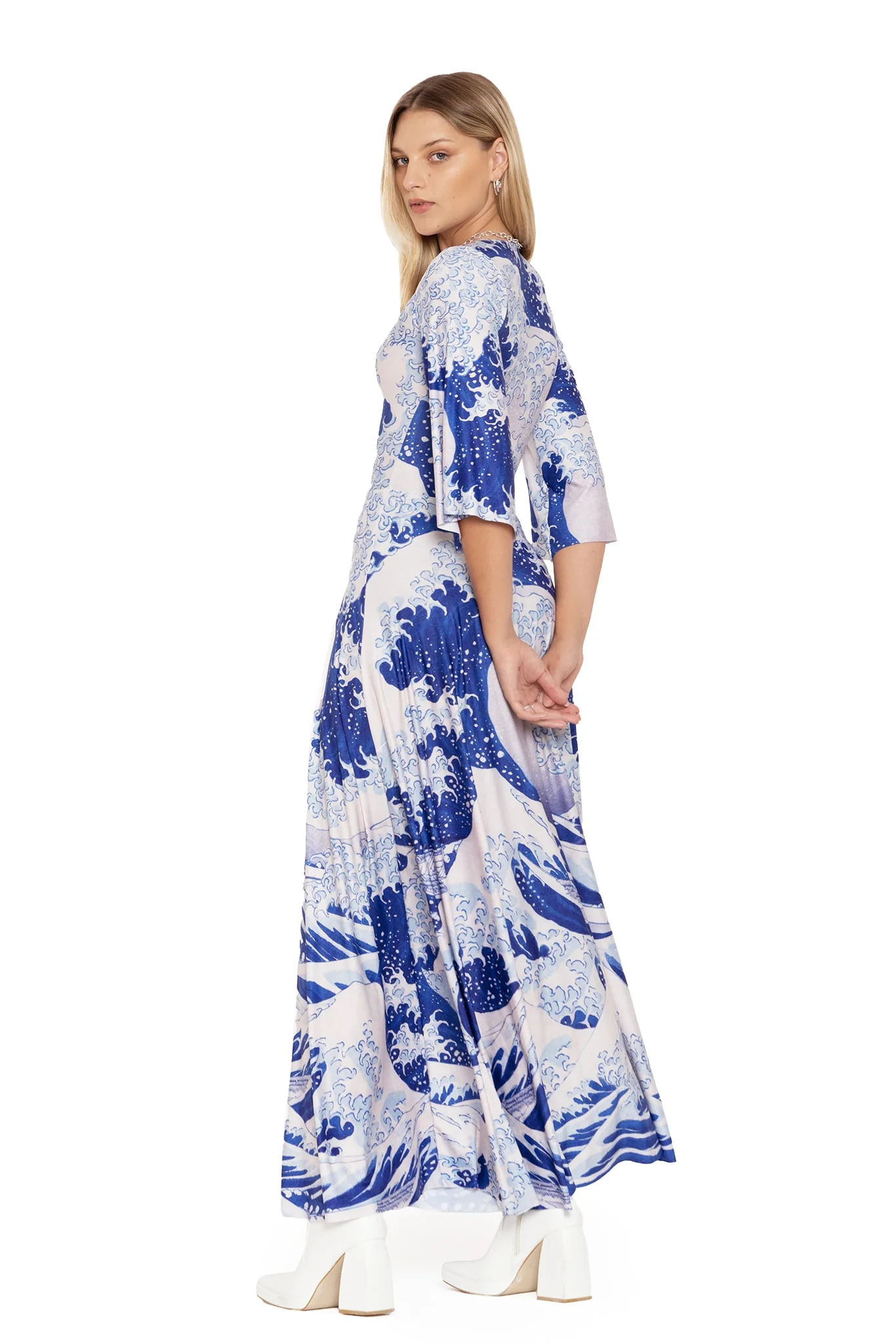 The Great Wave Wide Sleeve Maxi Dress - Image 2