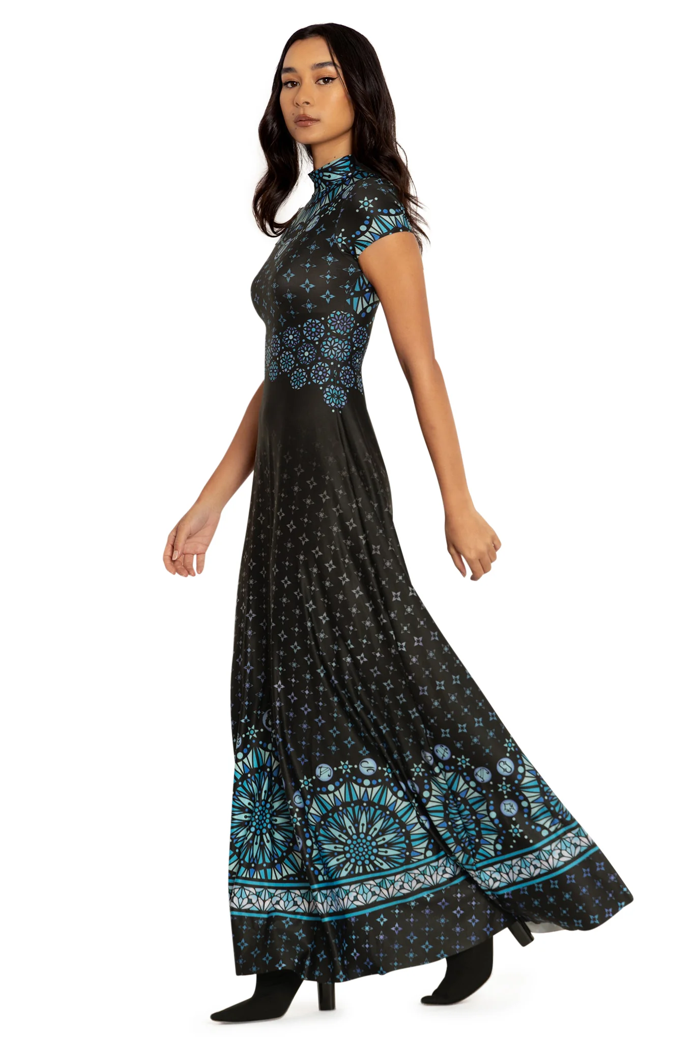 The Harpers High Neck Cap Sleeve Maxi Dress - Image 5