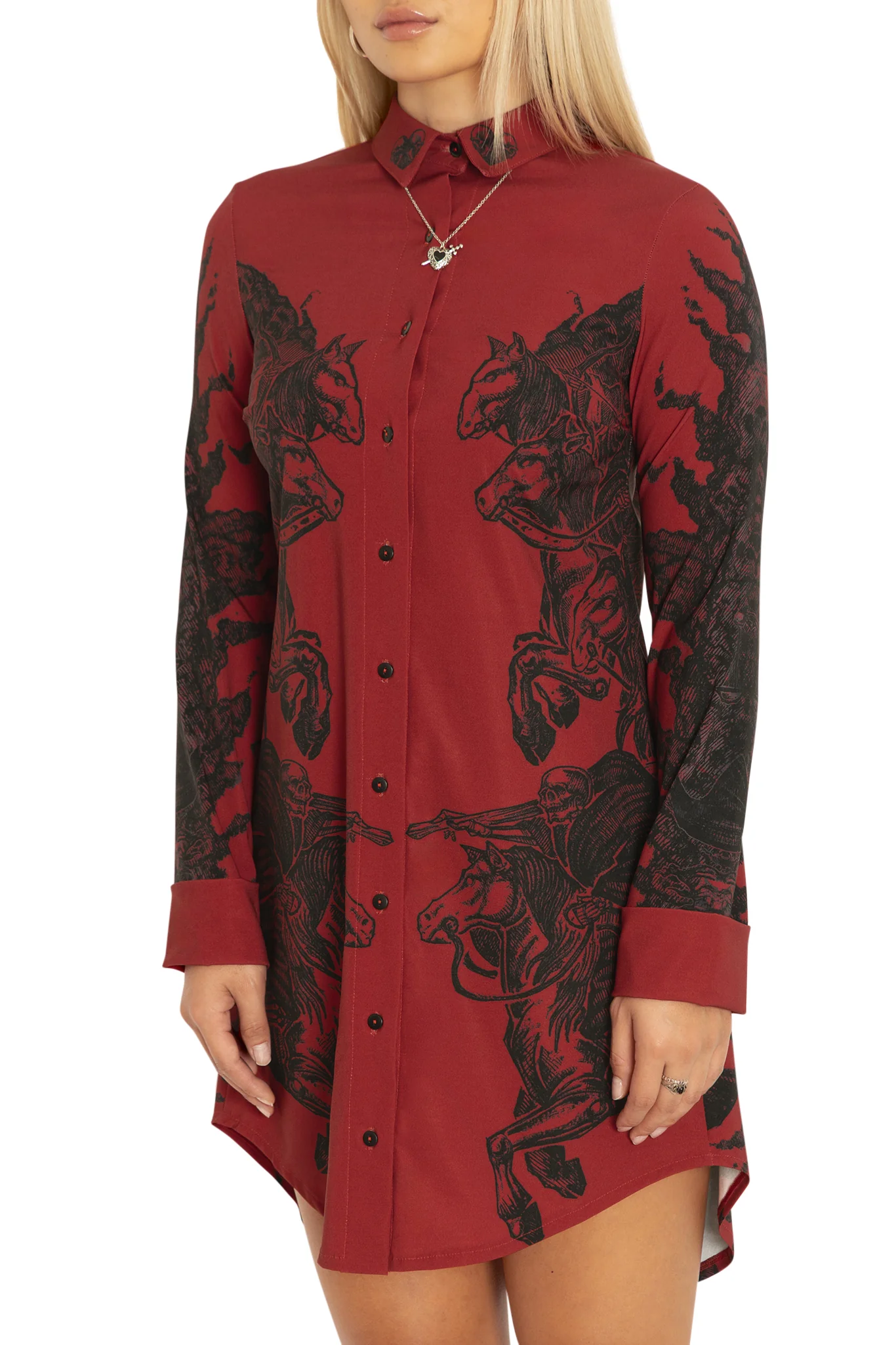 The Horsemen Business Time Shirt Dress - Image 3