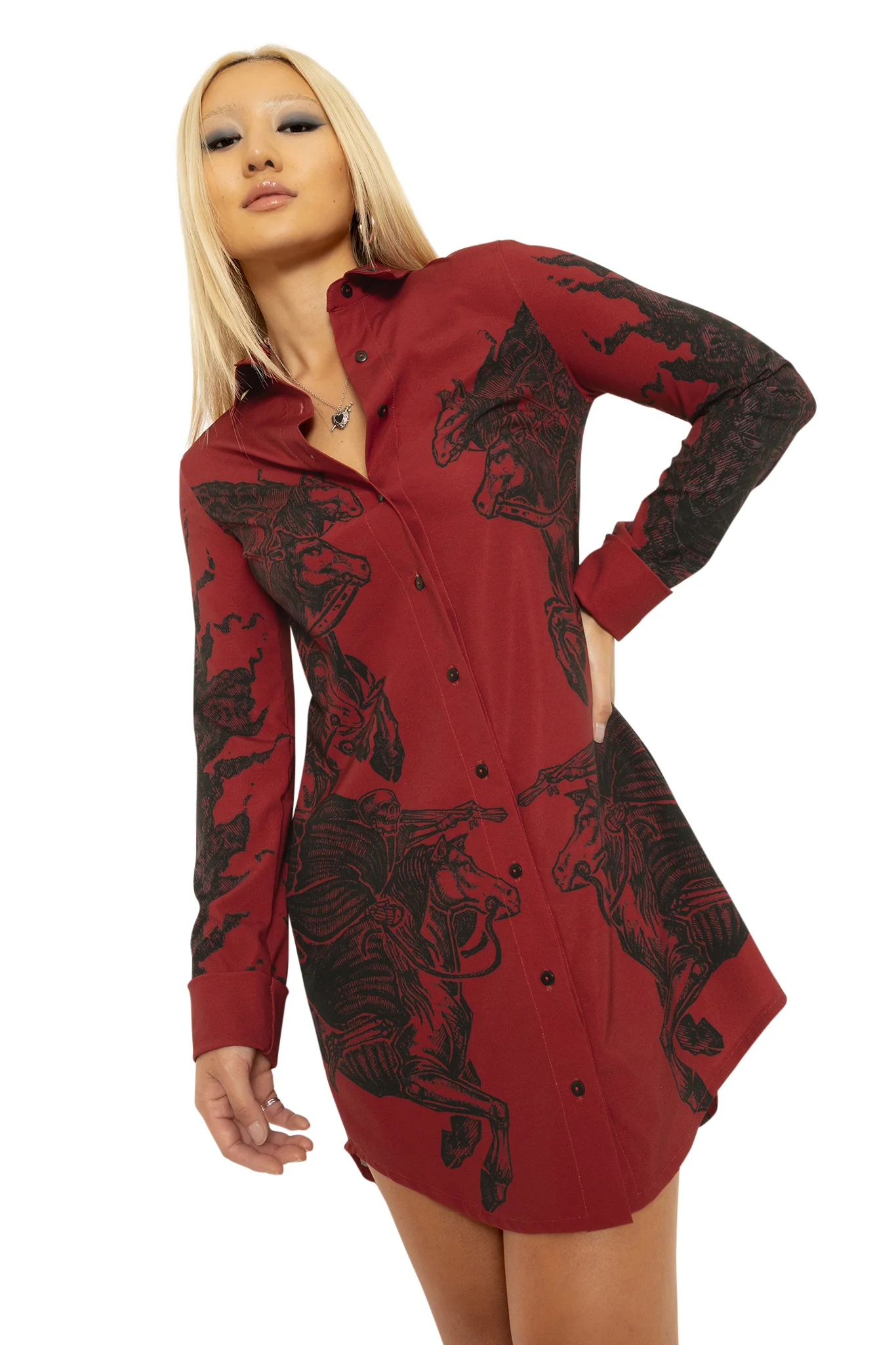 The Horsemen Business Time Shirt Dress - Image 8