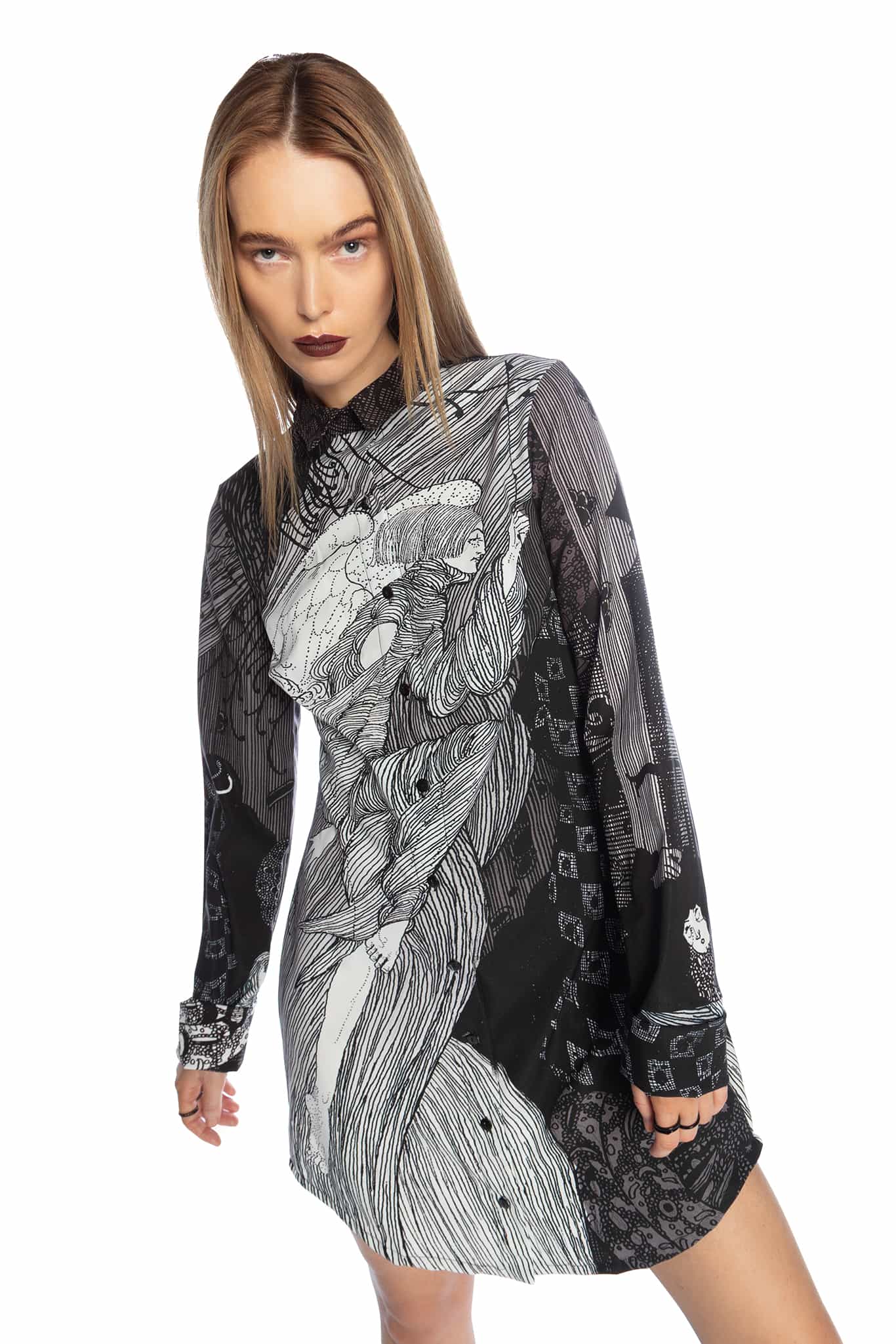 The Lock Business Time Shirt Dress - Image 8