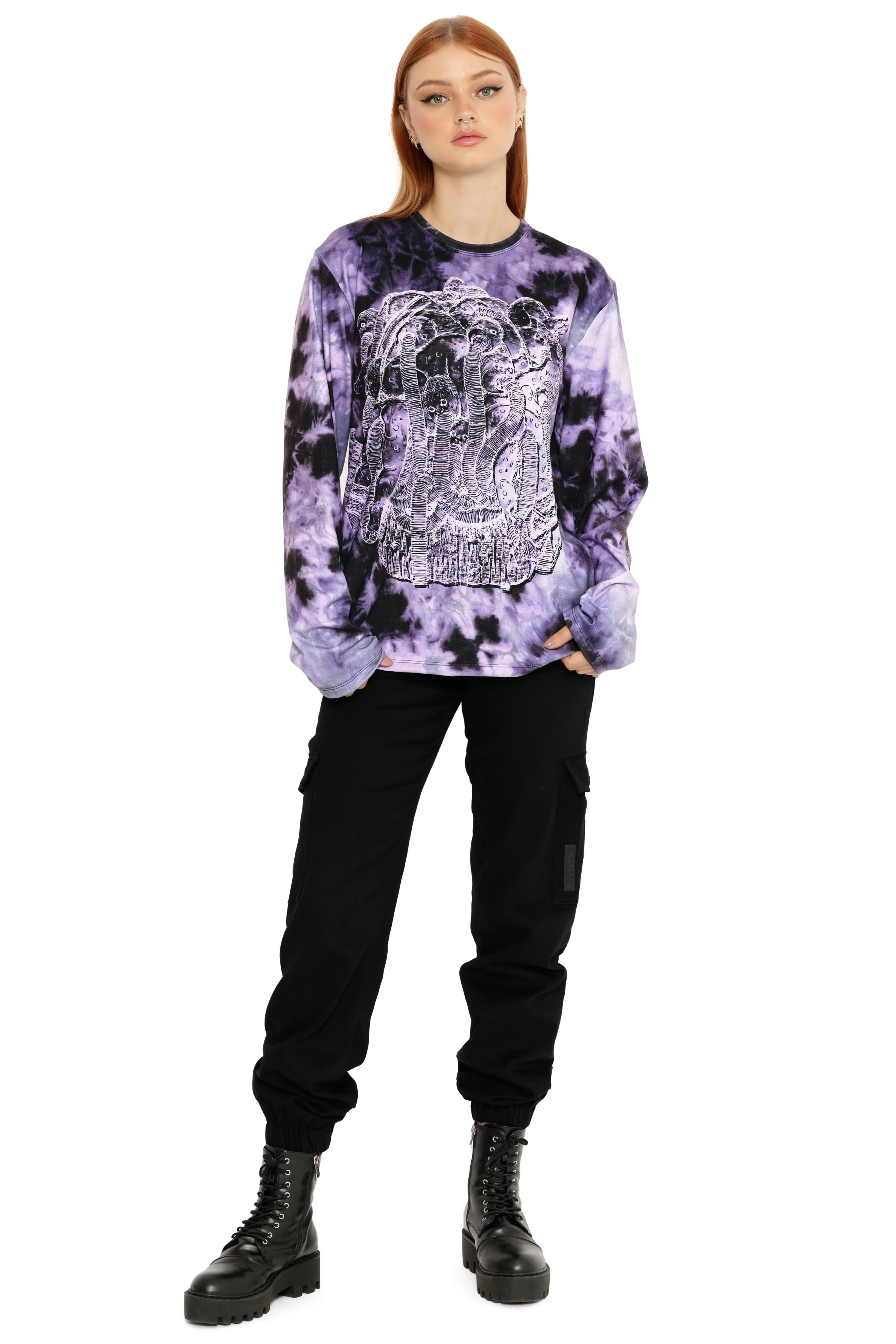 The Pull Of The Death Stench Long Sleeve Oversized Boyfriend Tee - Image 3