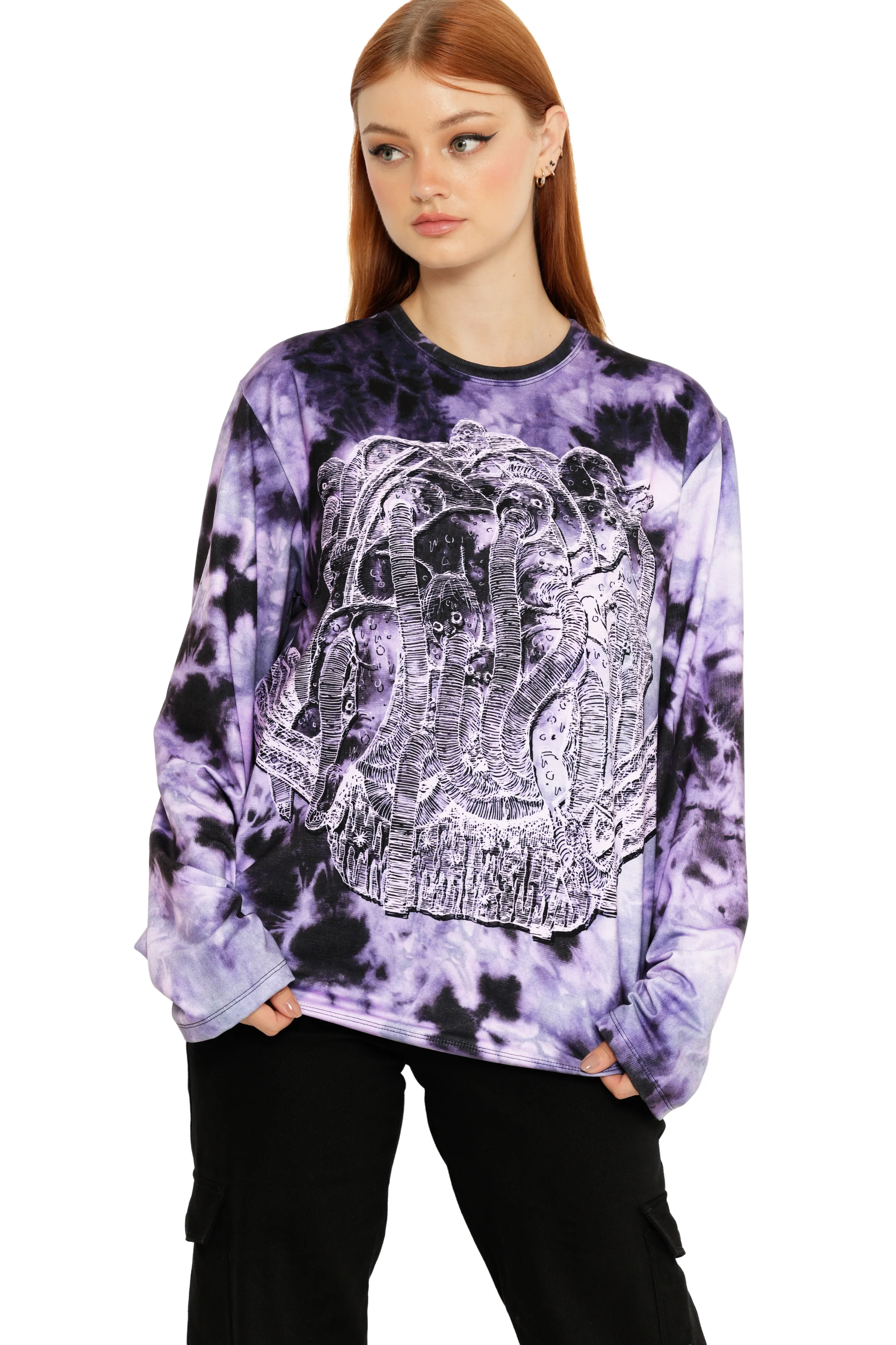 The Pull Of The Death Stench Long Sleeve Oversized Boyfriend Tee - Image 5