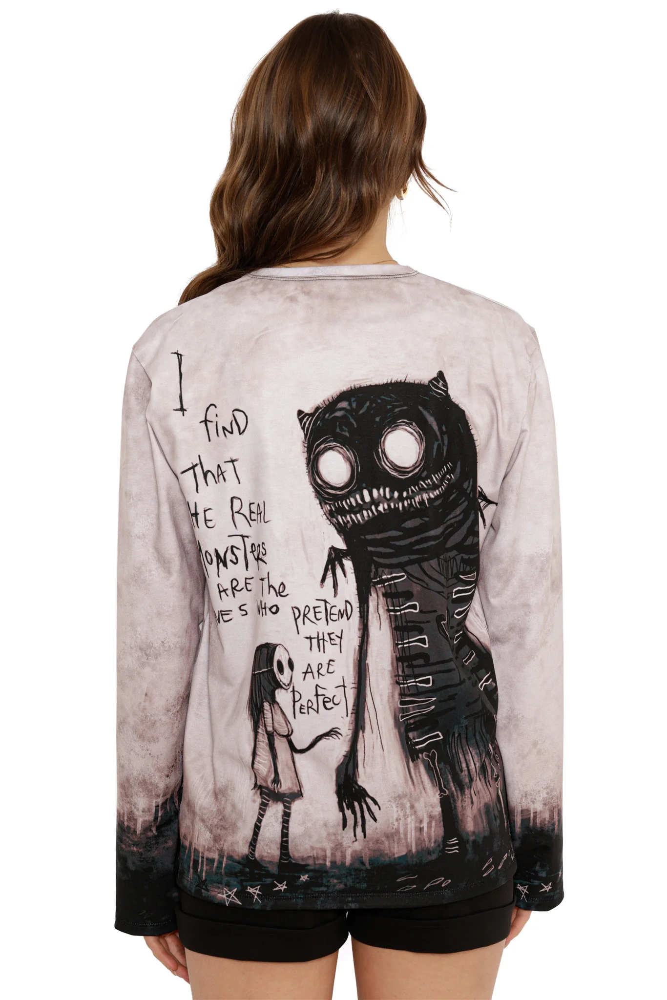 The Real Monsters Long Sleeve Boyfriend Tee - Image 3