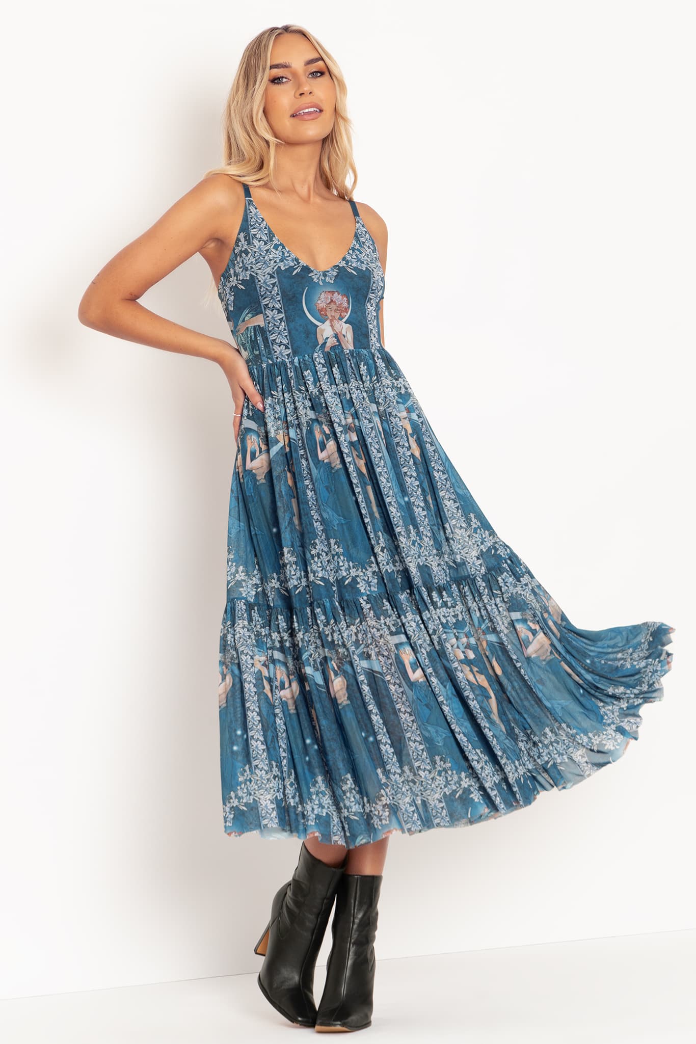 The Moon And Stars Sheer Midaxi Dress