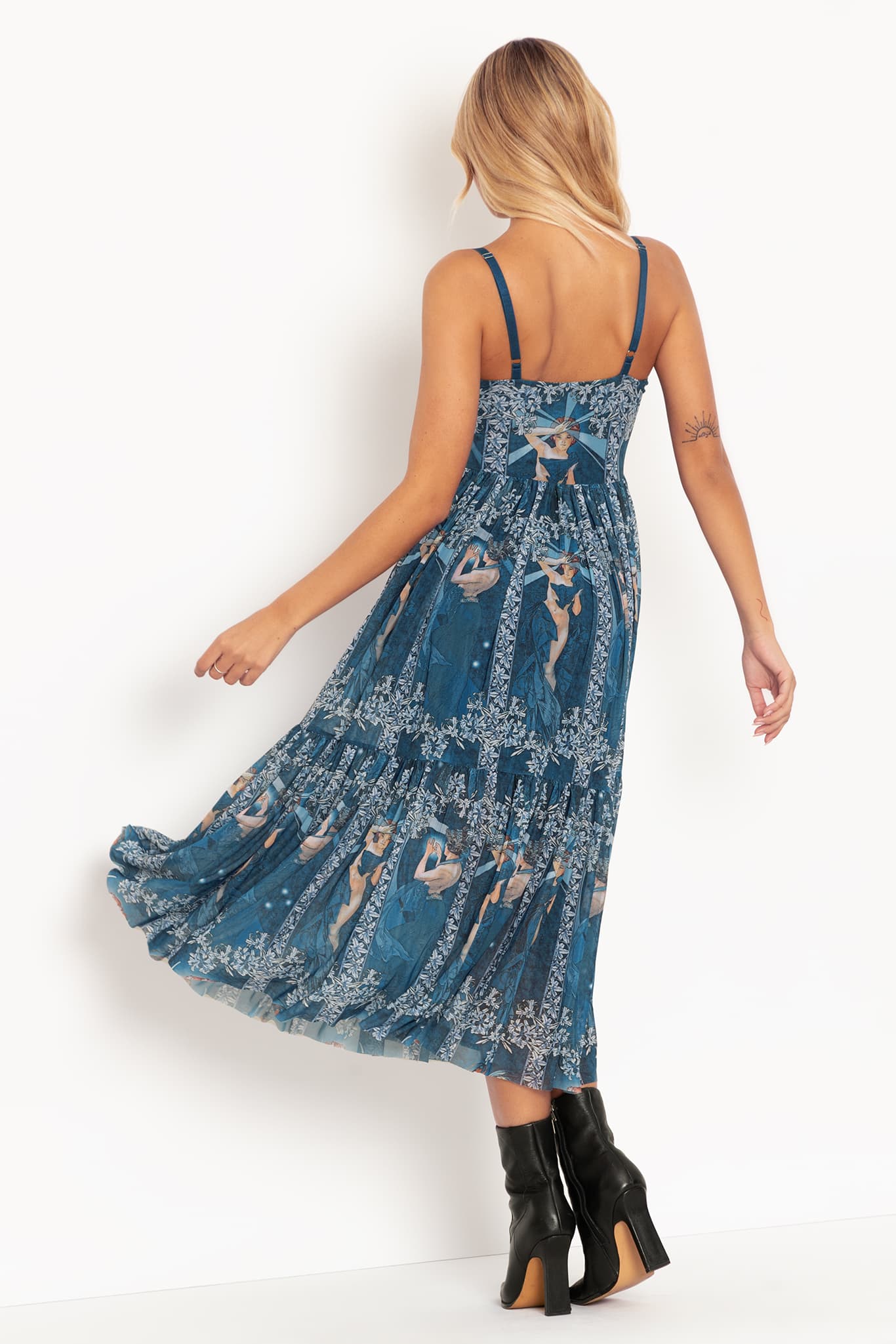 The Moon And Stars Sheer Midaxi Dress - Image 2