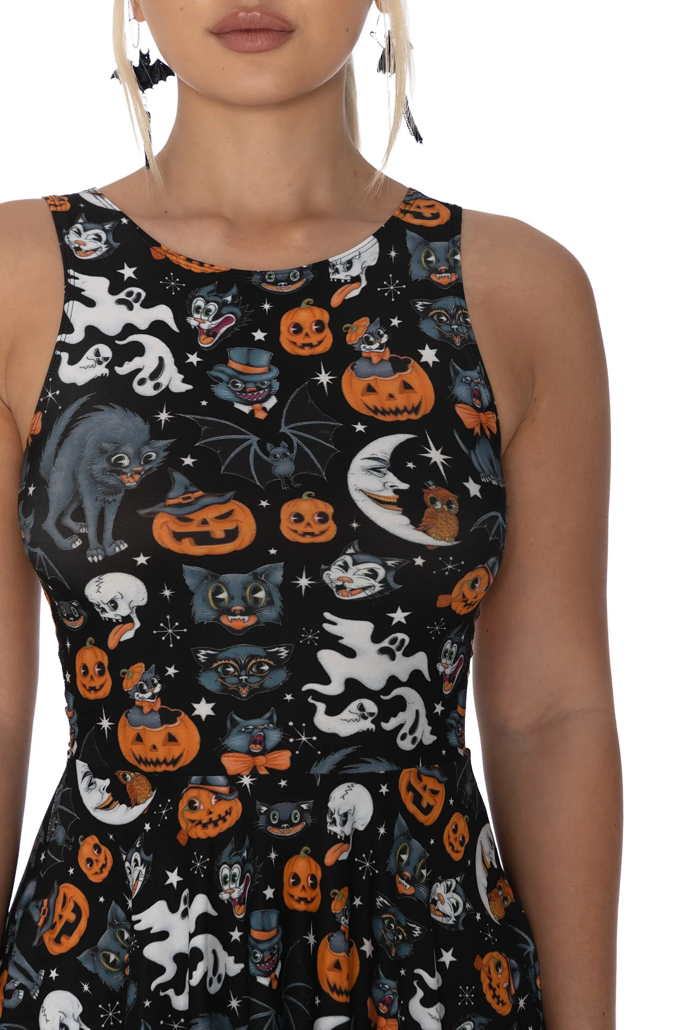 Trick Or Treat Black Princess Midi Dress - Image 4