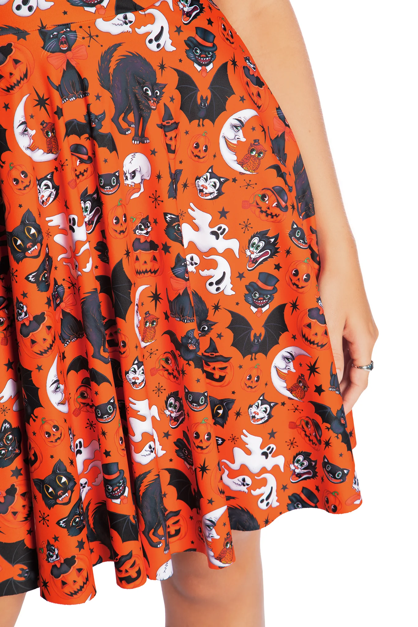 Trick Or Treat Pumpkin Longline Marilyn Dress - Image 5