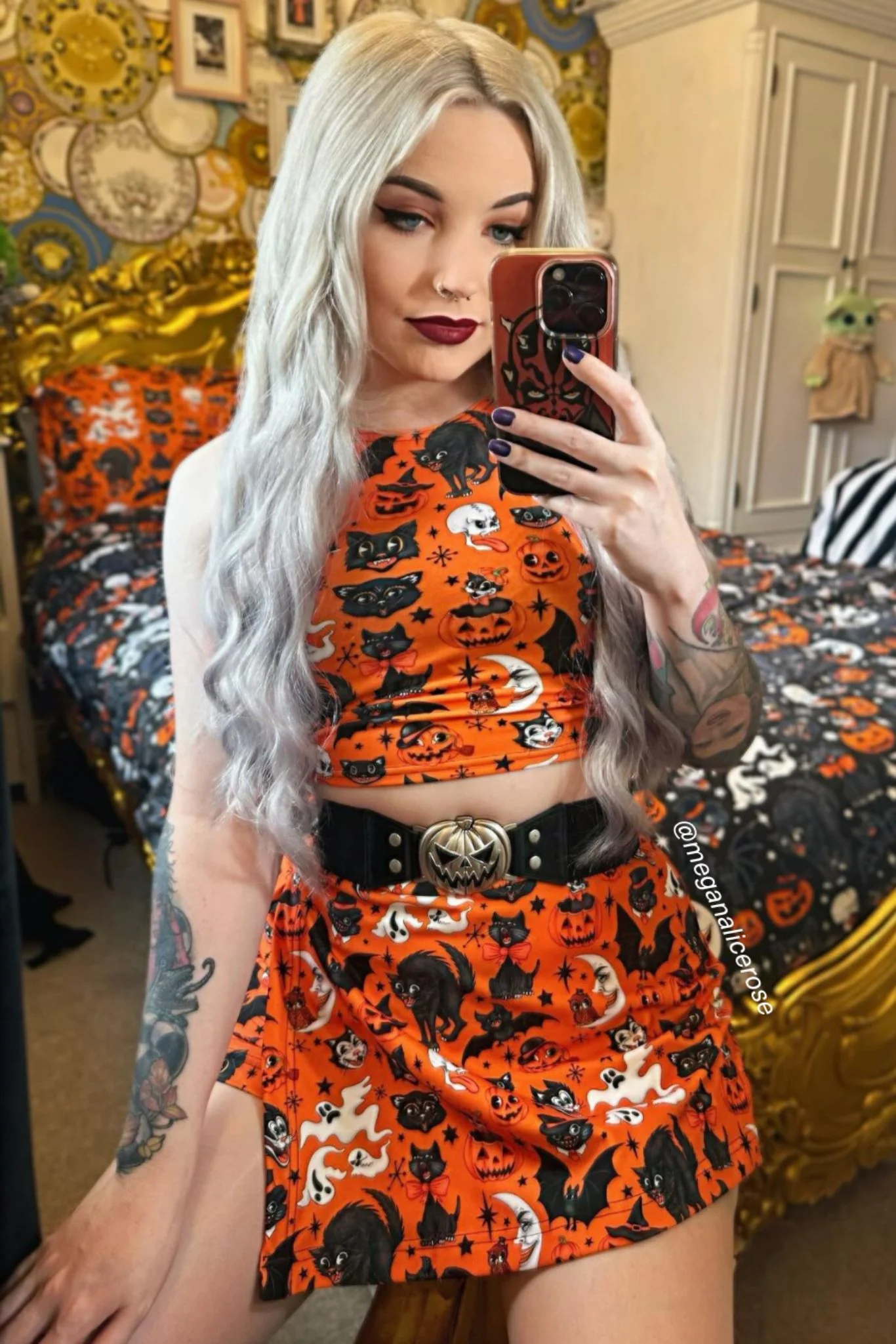 Trick Or Treat Pumpkin Pocket Skort - Image 4