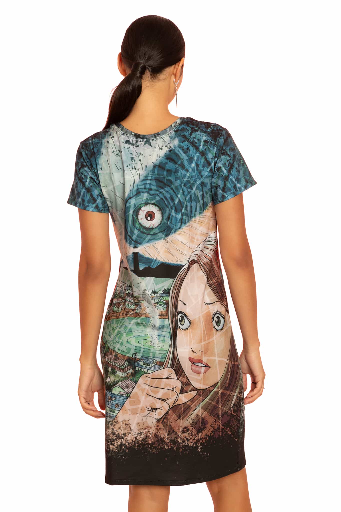 Uzumaki Reversible Longline Tee Dress - Image 2
