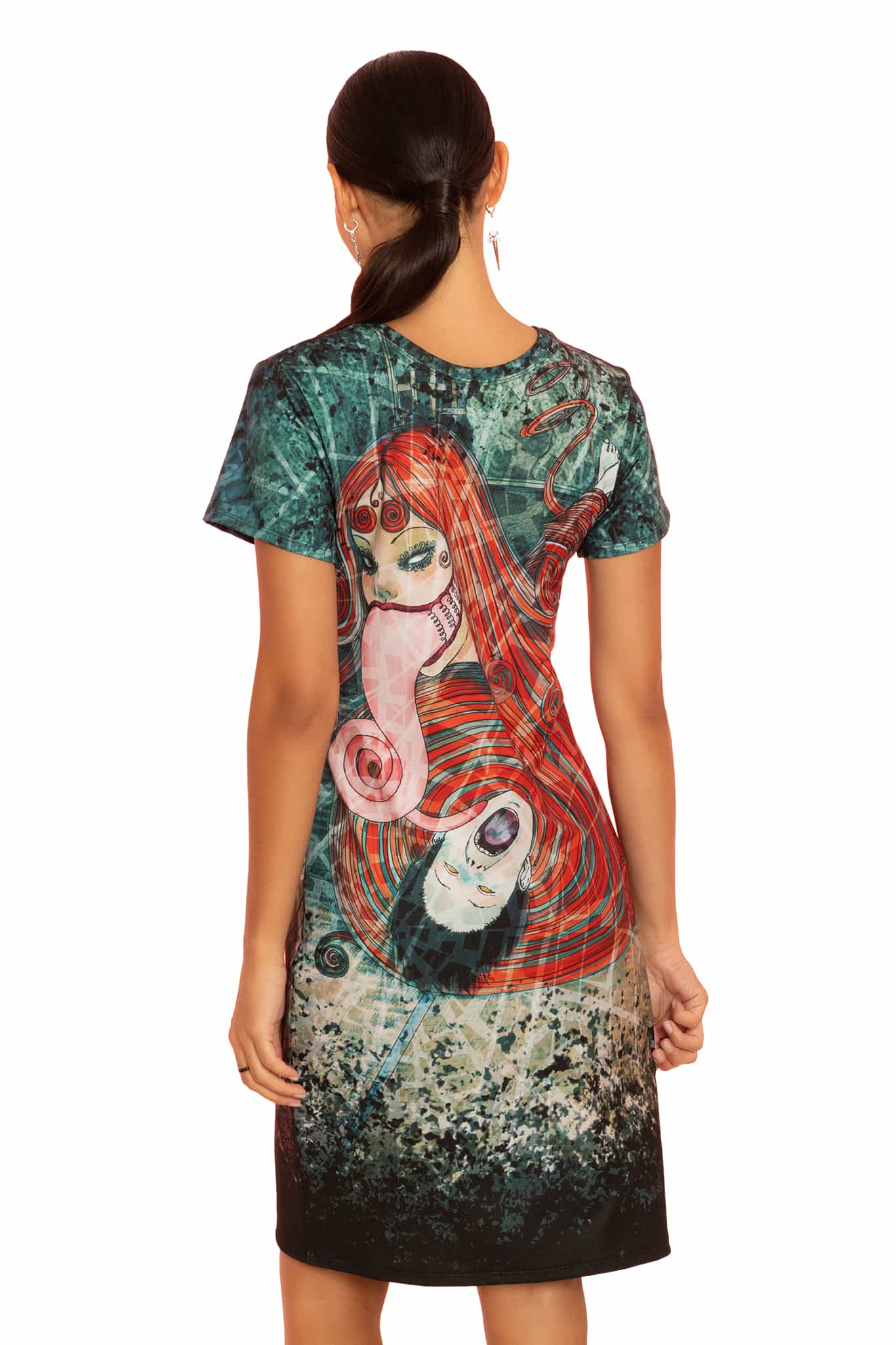 Uzumaki Reversible Longline Tee Dress - Image 8